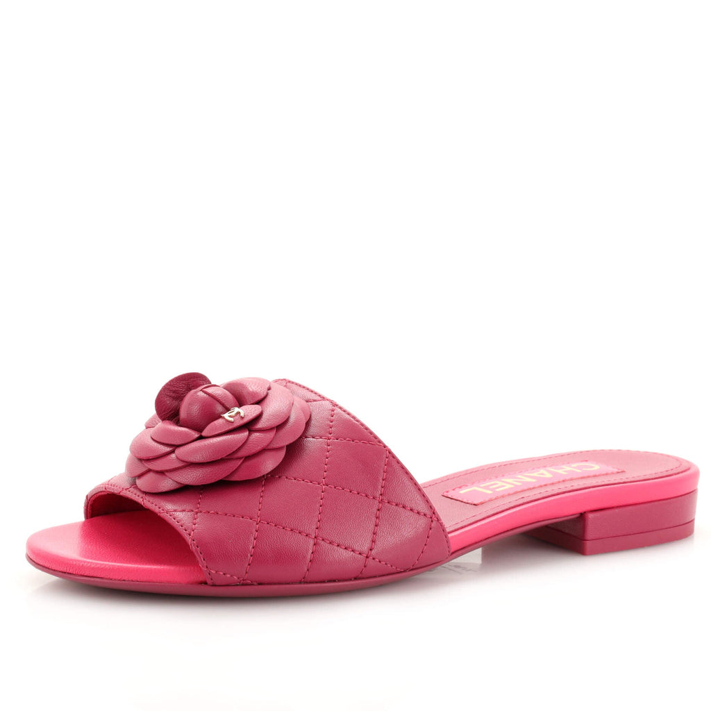 Women's Camellia Mule Sandals Quilted Leather