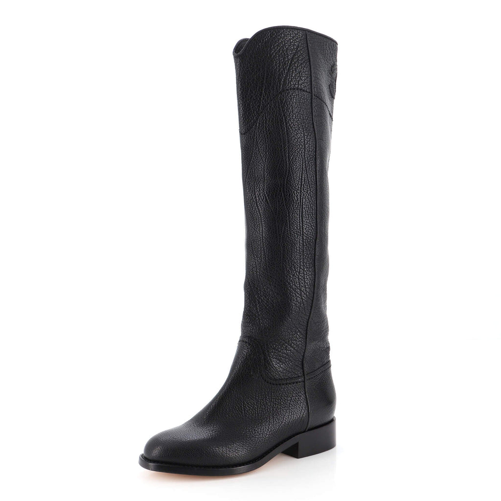 Women's CC Riding Knee High Boots Leather