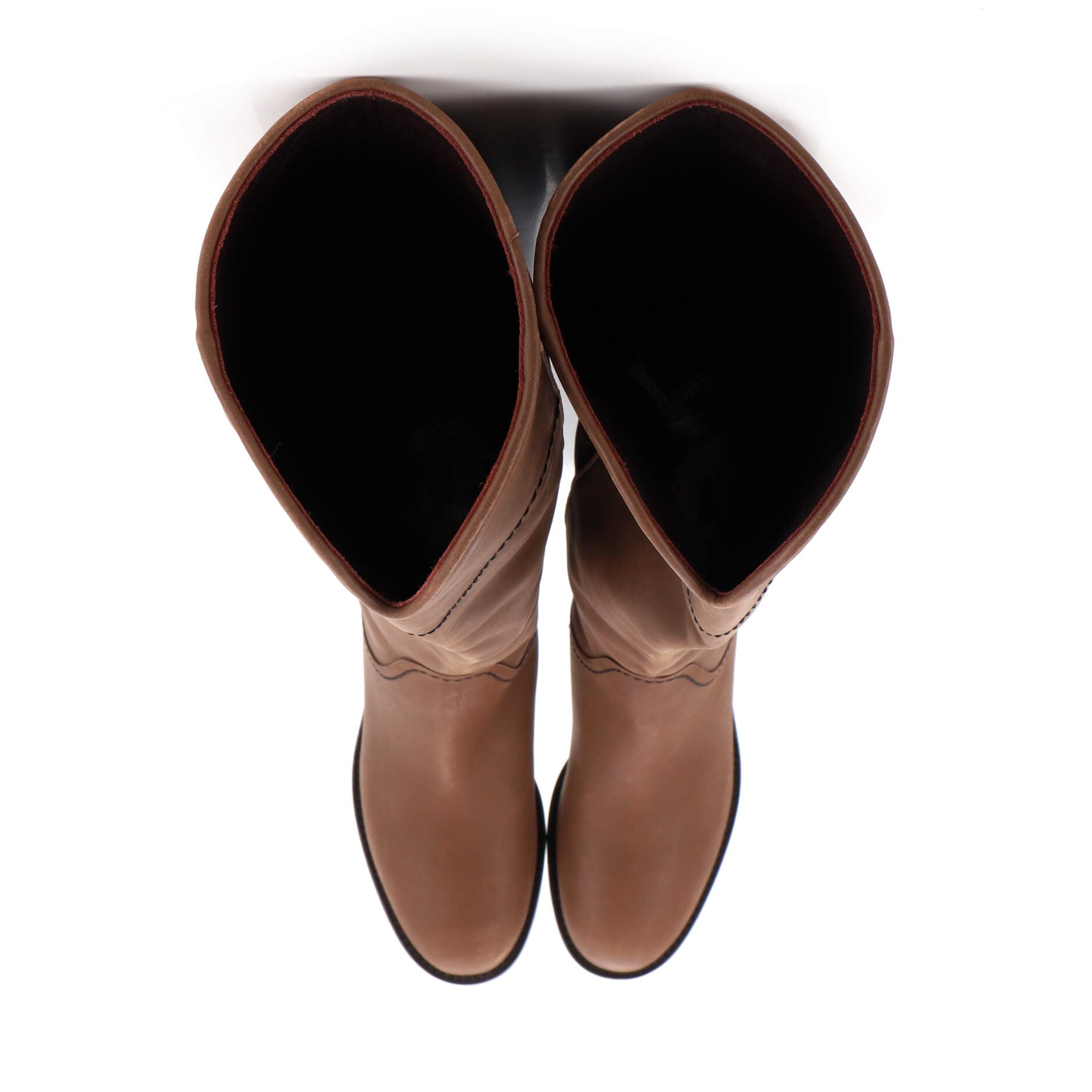 Women's CC Riding Knee High Boots Leather