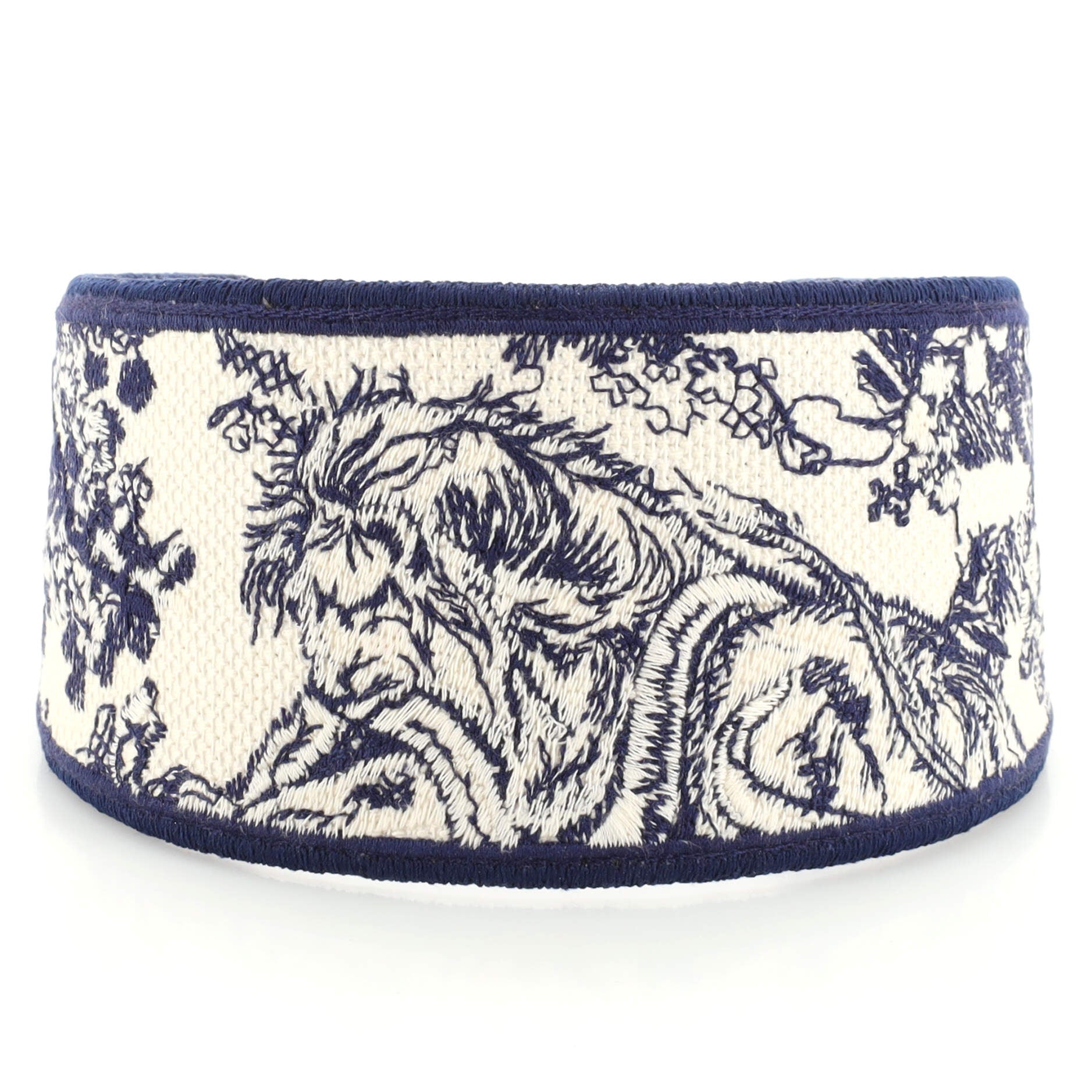 Toile de Jouy Headband Embroidered Canvas