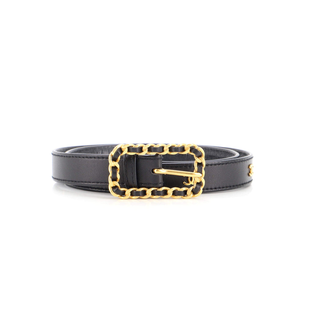 Vintage Multi CC Chain Buckle Belt Leather Thin 65