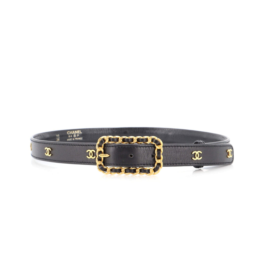 Vintage Multi CC Chain Buckle Belt Leather Thin 65
