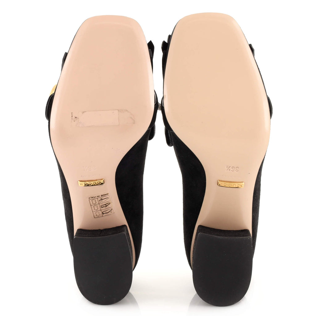 Women's GG Marmont Fringed Pumps Suede