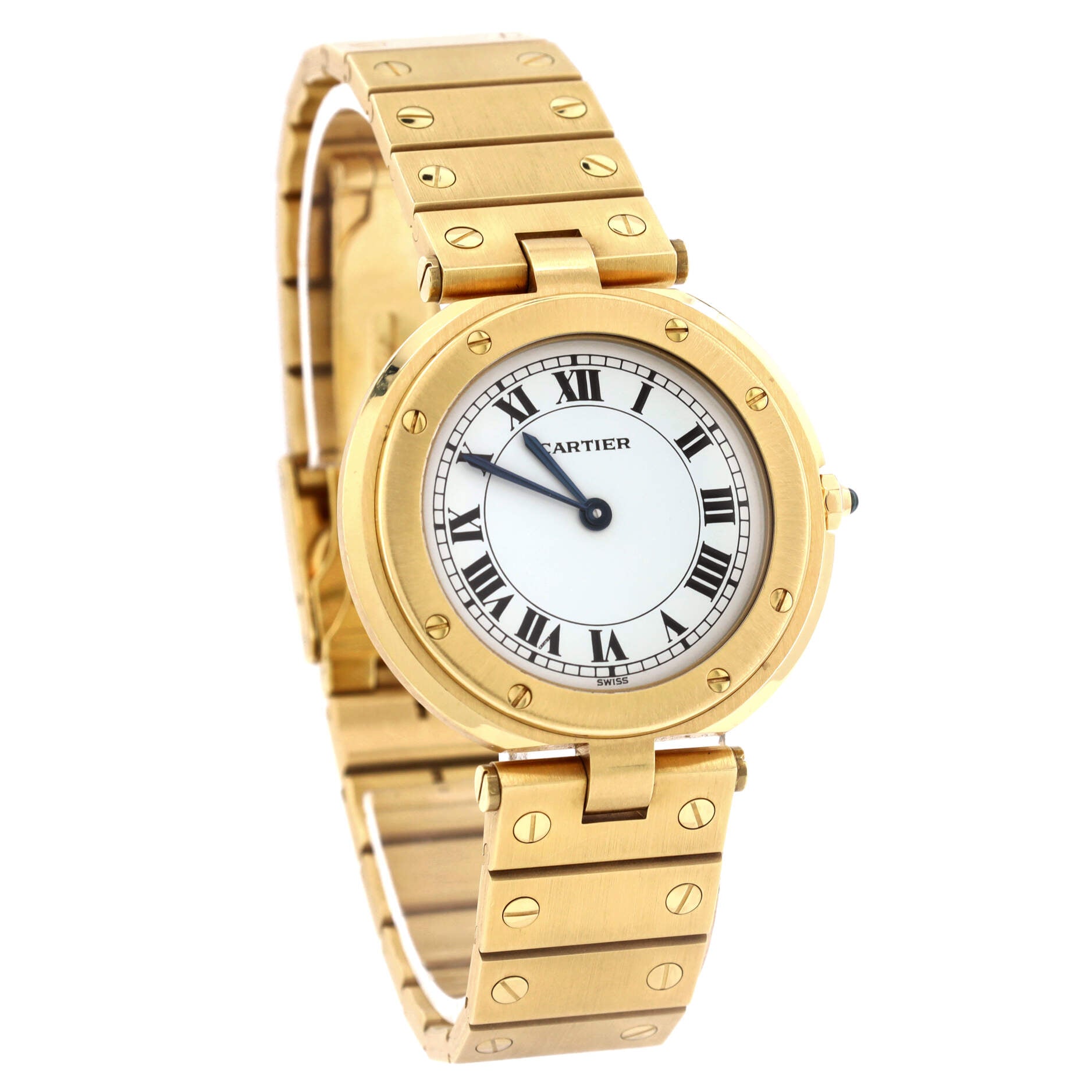 Santos Vendome Ronde Quartz Watch Yellow Gold 32