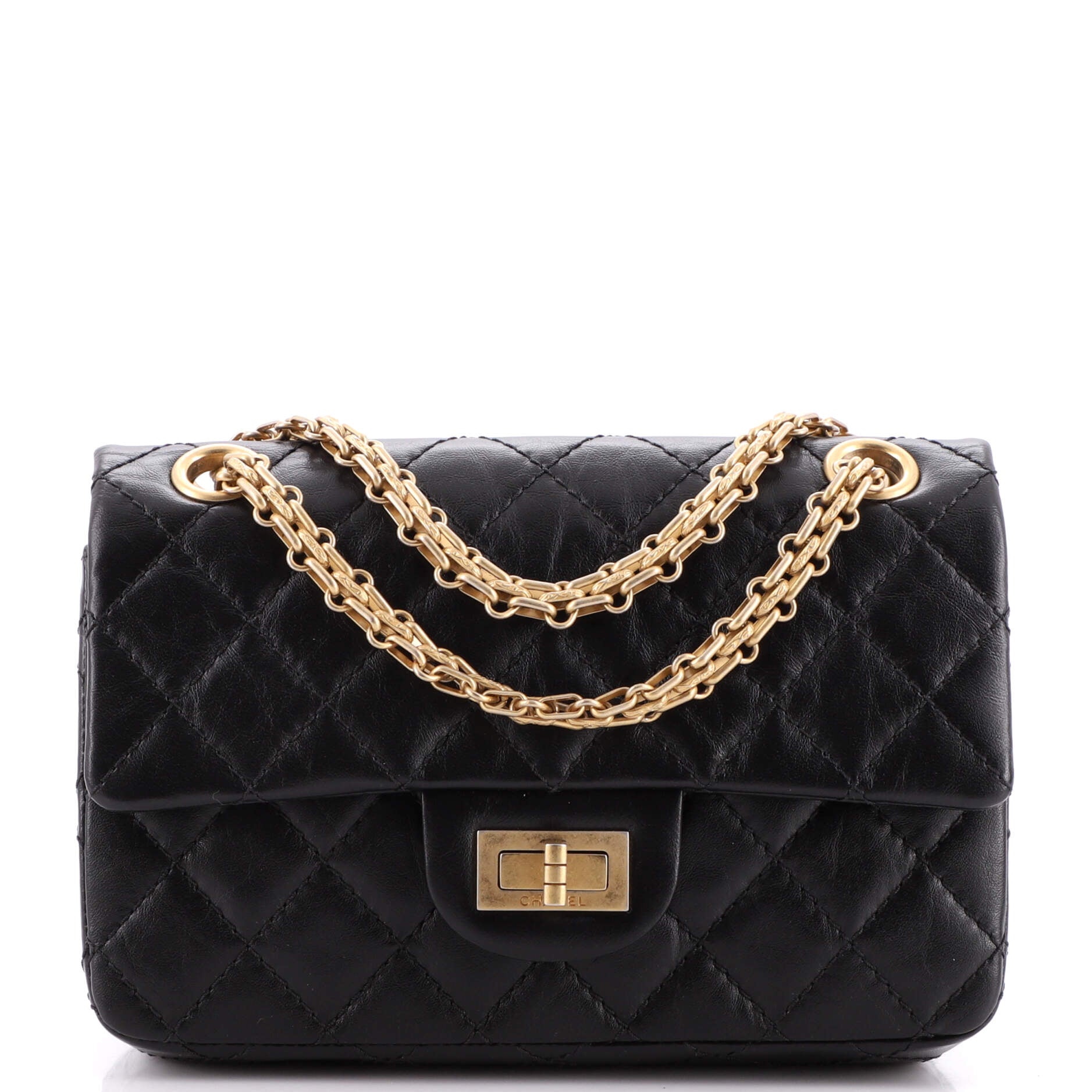 Reissue 2.55 Flap Bag Quilted Aged Calfskin Mini