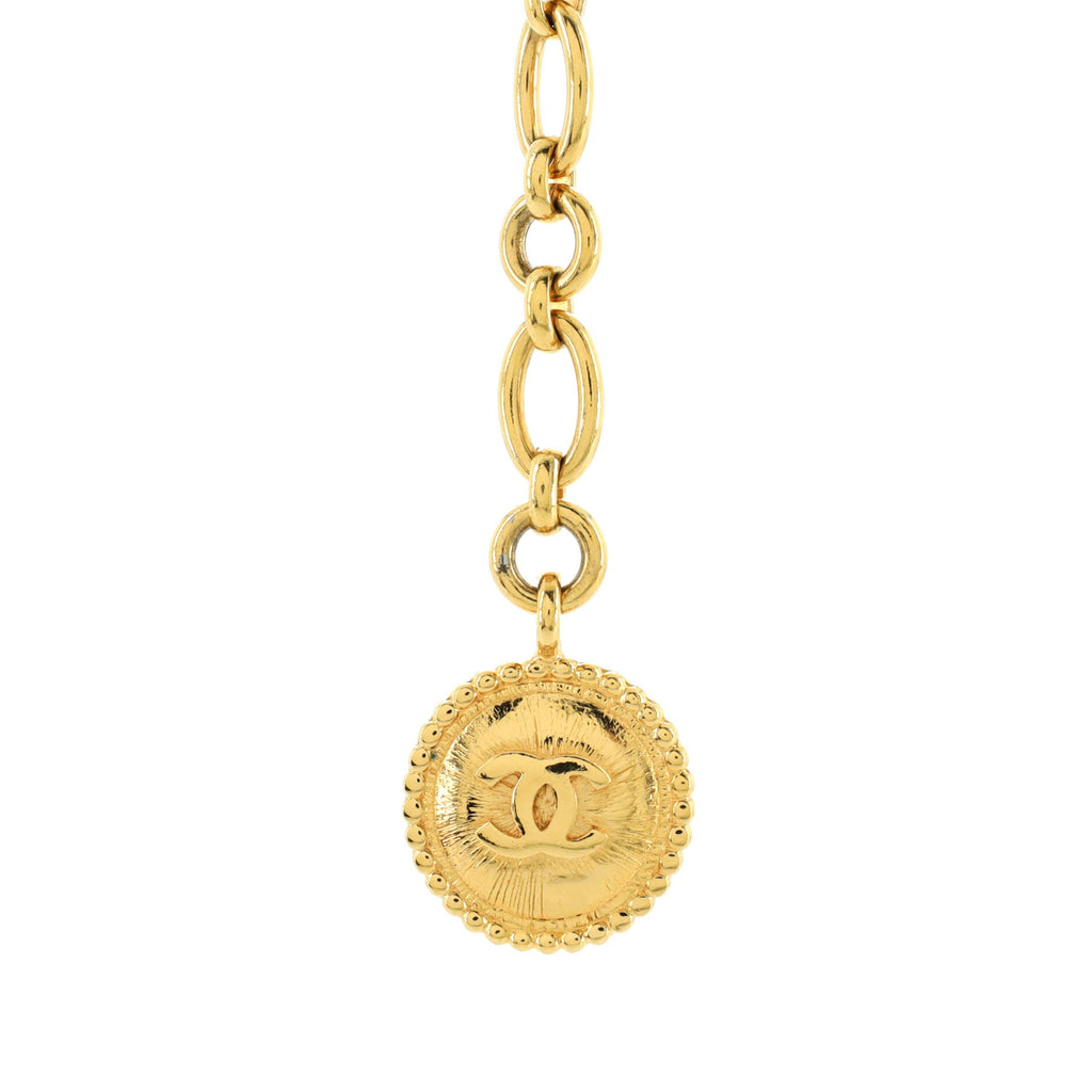 Vintage Medallion Chain Belt Metal 90
