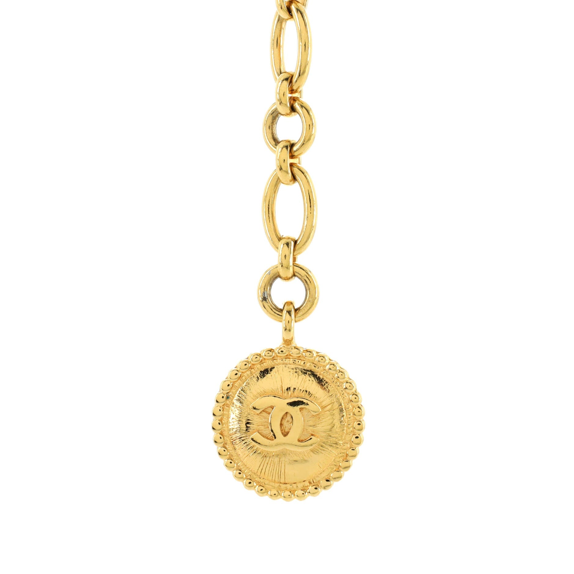 Vintage Medallion Chain Belt Metal 90