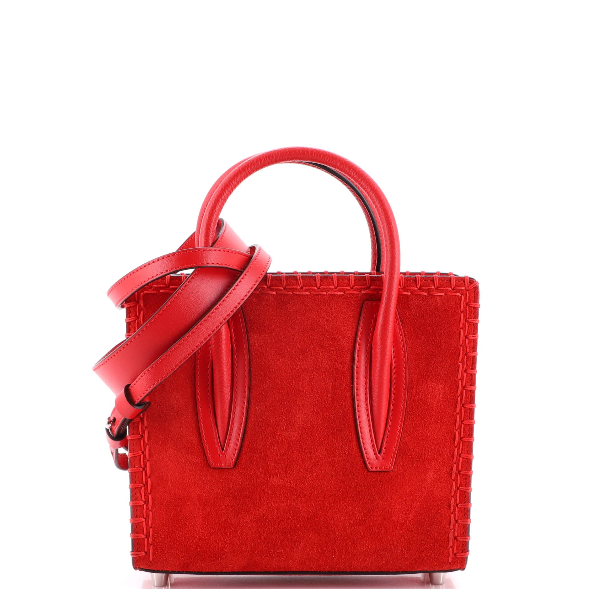 Paloma Tote Whipstitch Leather and Suede Mini
