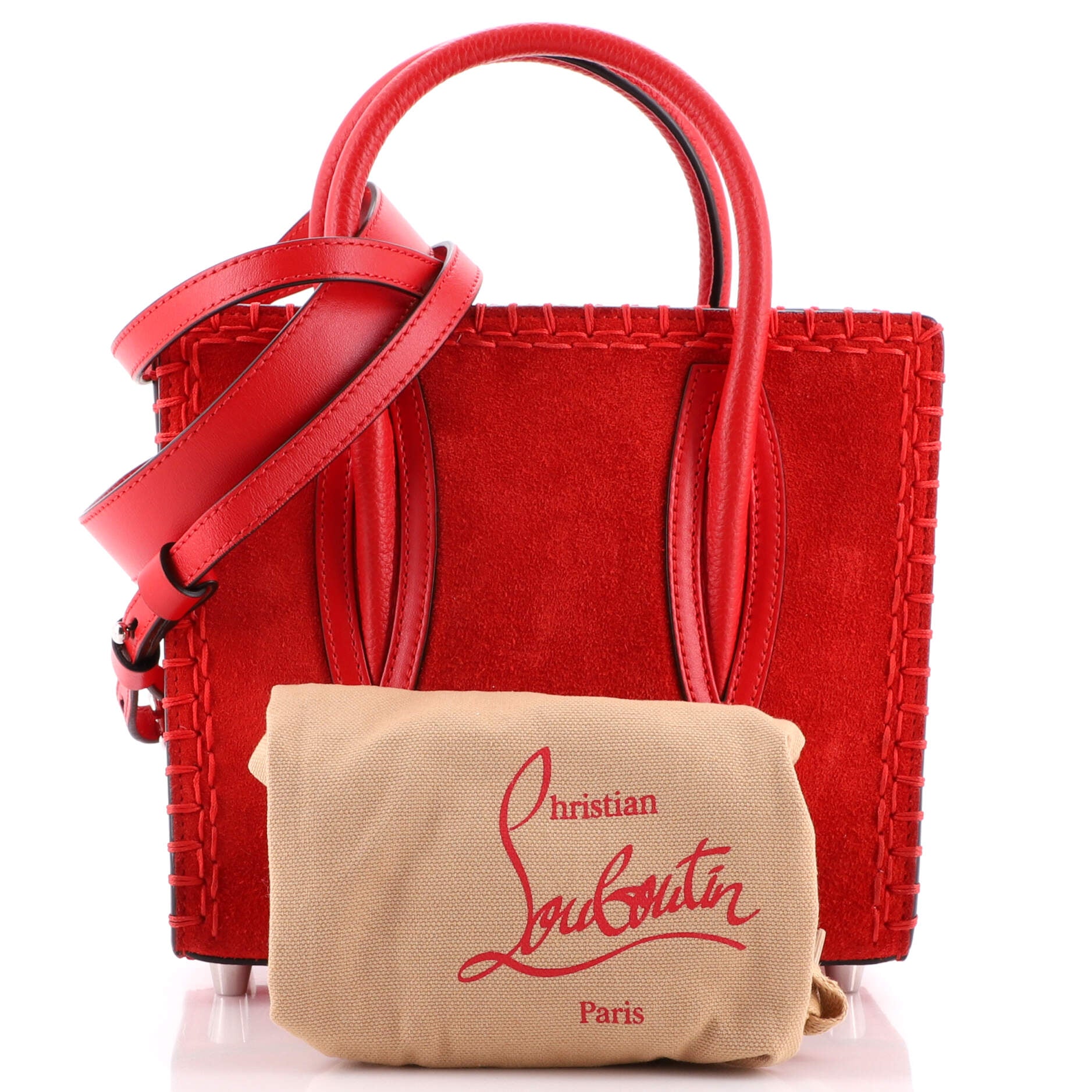 Paloma Tote Whipstitch Leather and Suede Mini