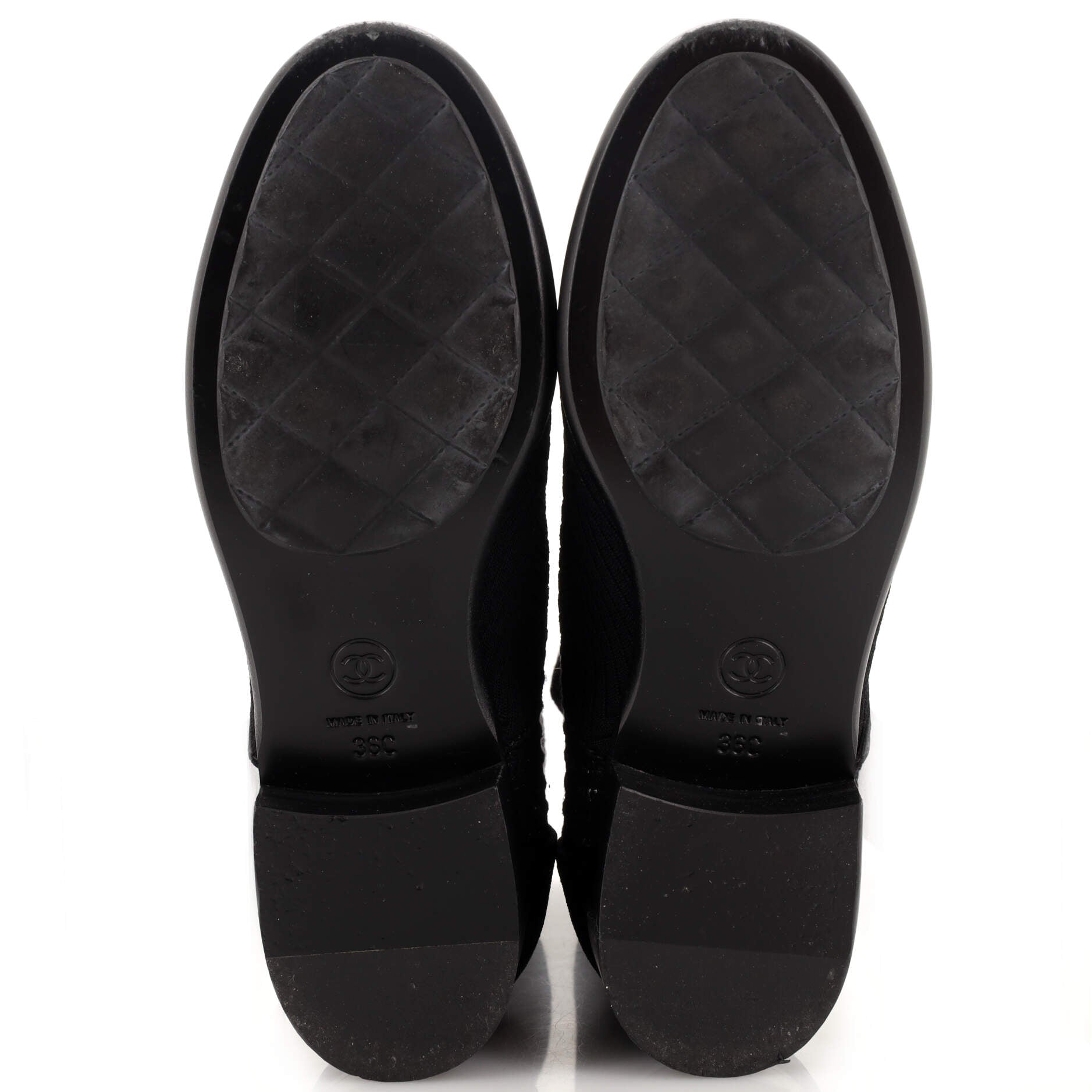 Women's CC Front Zip Short Boots Mixed Materials