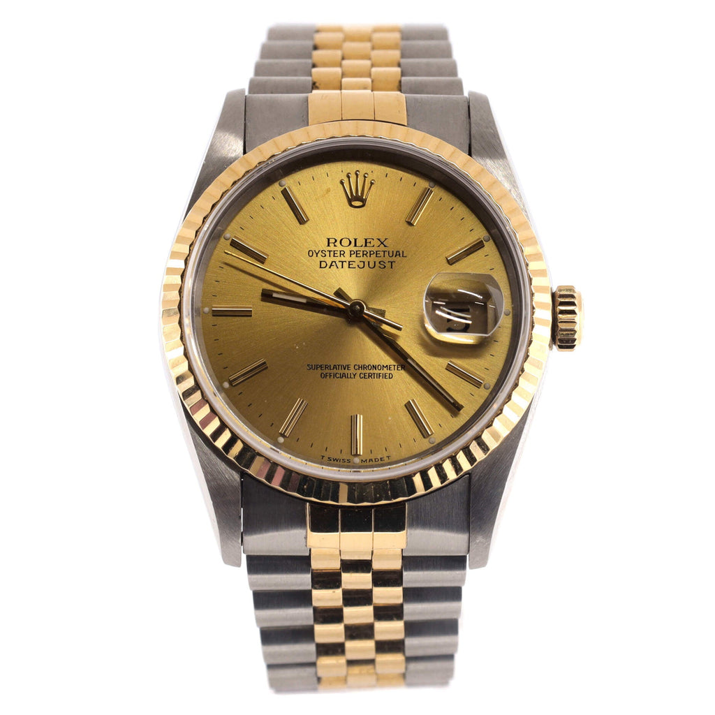 Oyster Perpetual Datejust Automatic Watch Stainless Steel and Yellow Gold 36