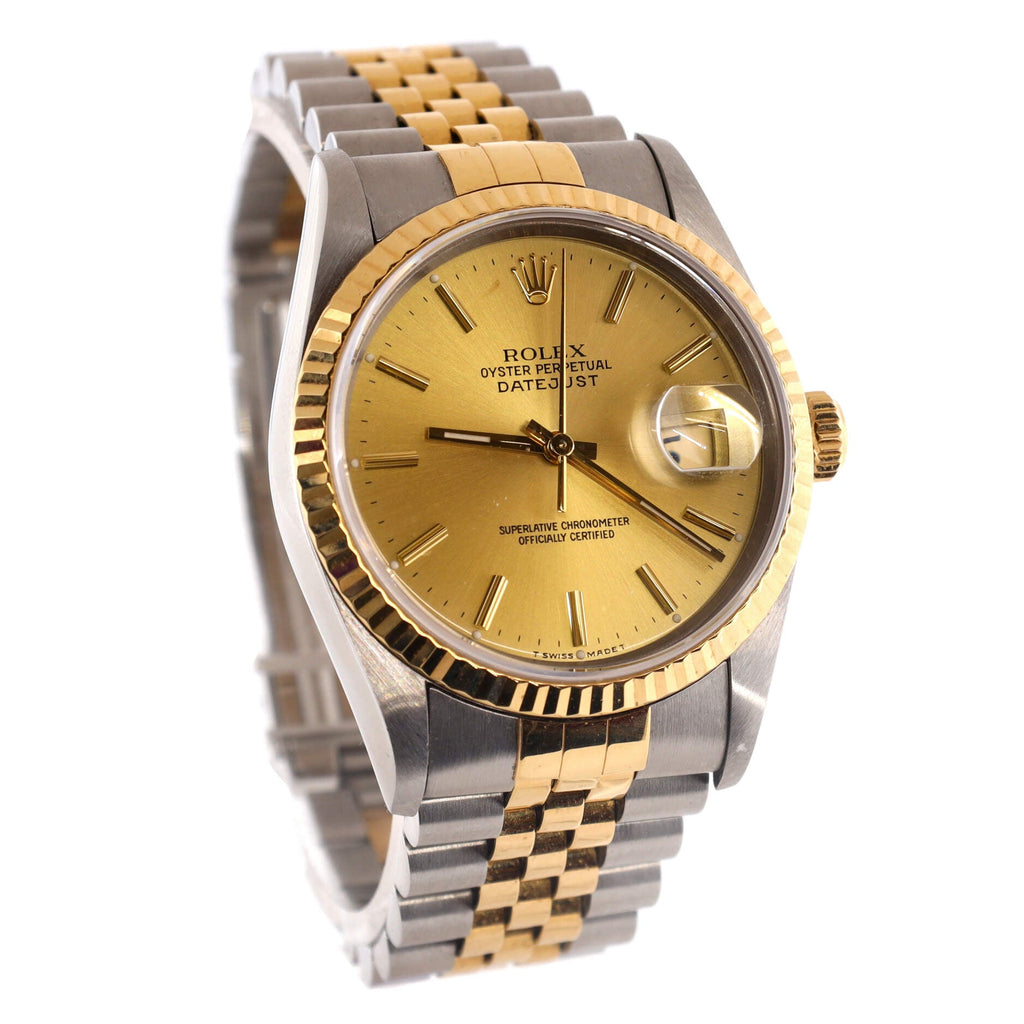 Oyster Perpetual Datejust Automatic Watch Stainless Steel and Yellow Gold 36