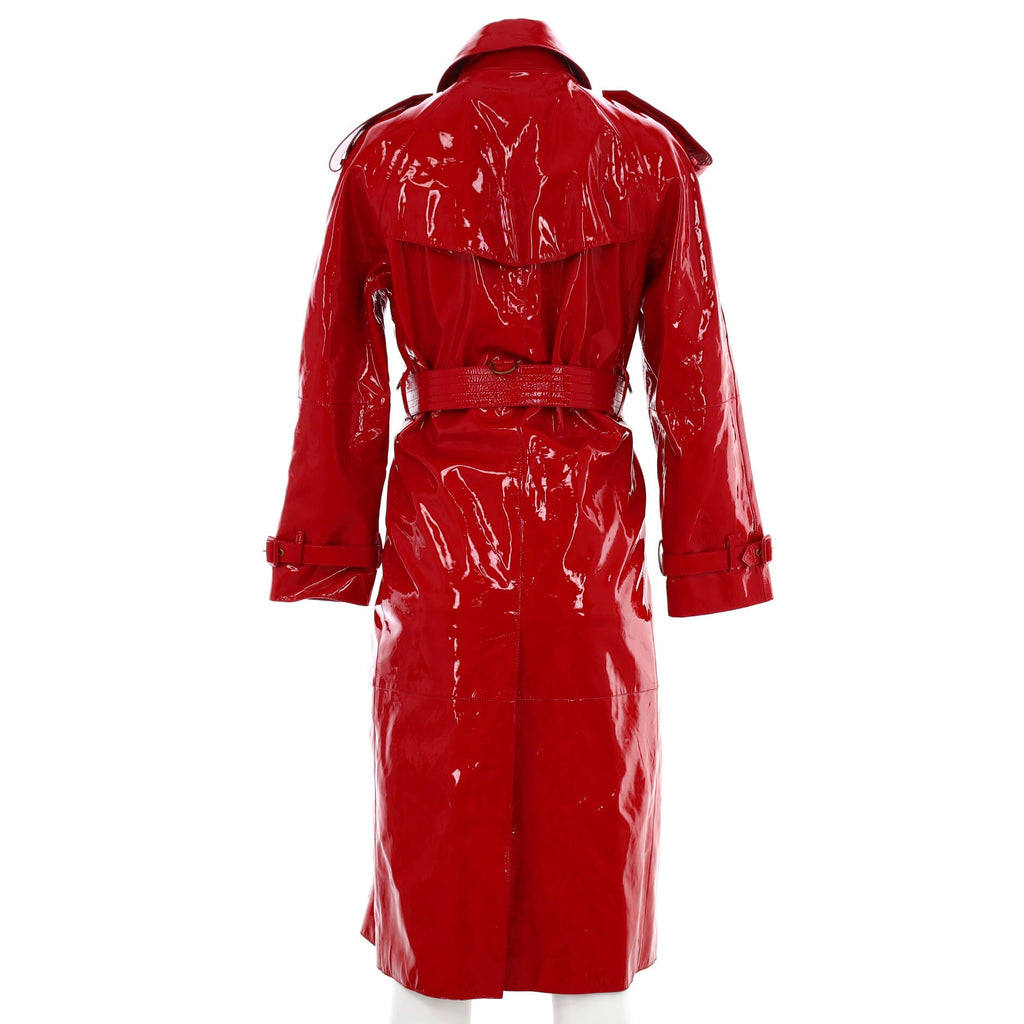 Women's Double Breasted Trench Coat Patent
