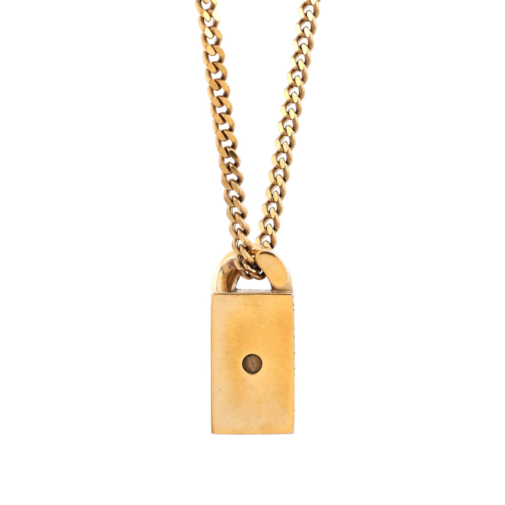 CC Dog Tag Pendant Necklace Metal with Crystals