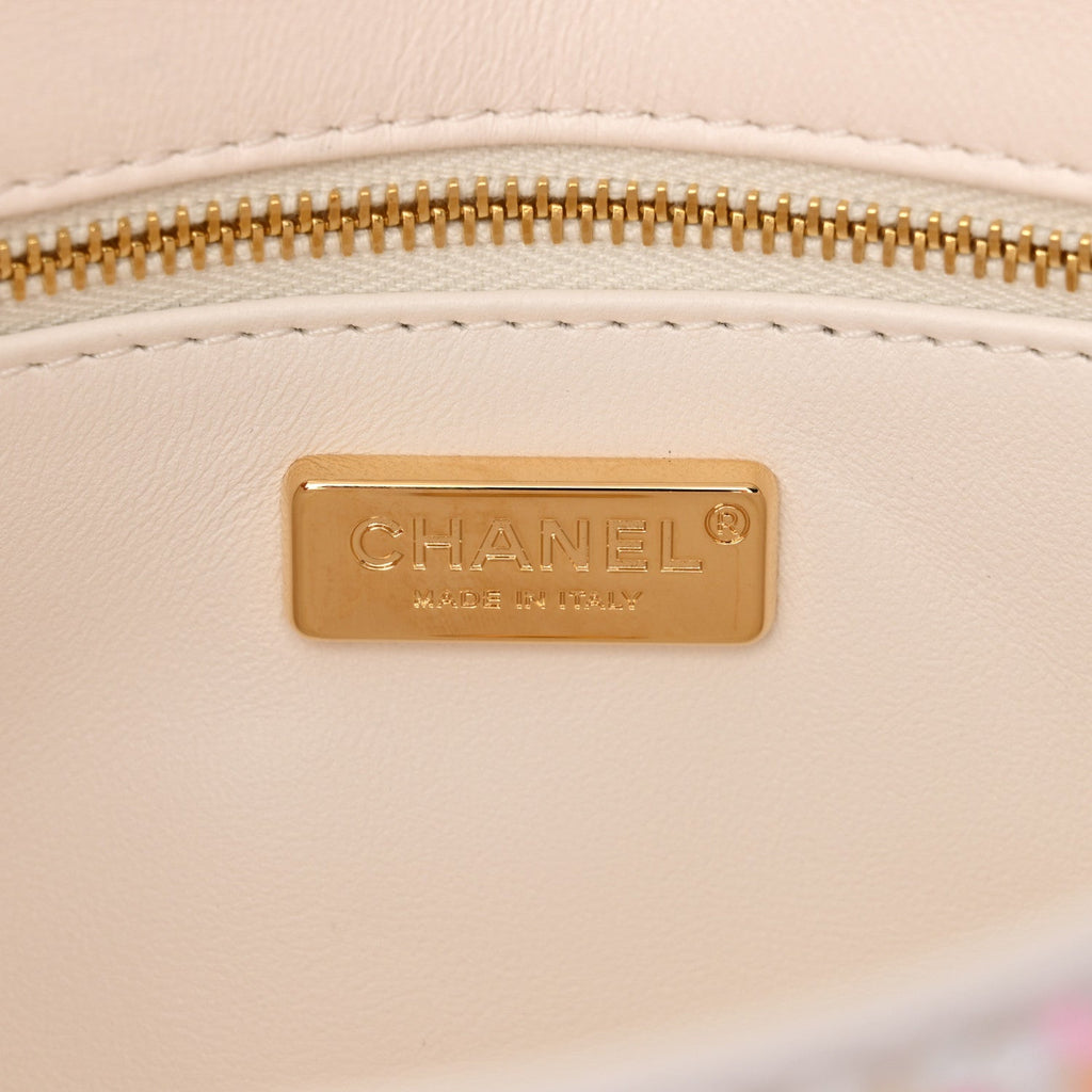 Sequin Logo Mini Rectangular Flap White Multicolor White Multicolor