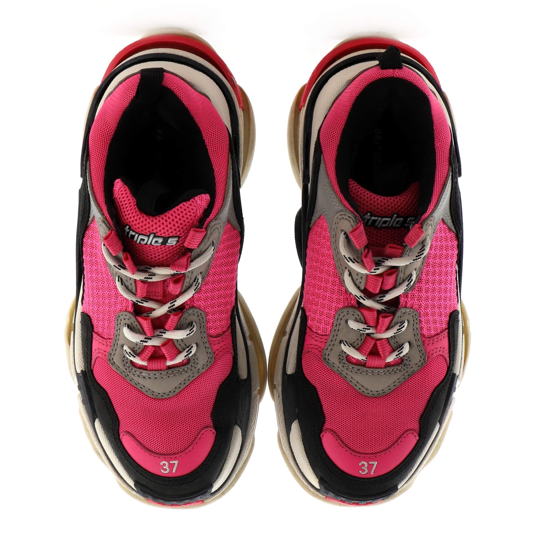 Women's Triple S Sneakers Fabric and Mesh with Leather