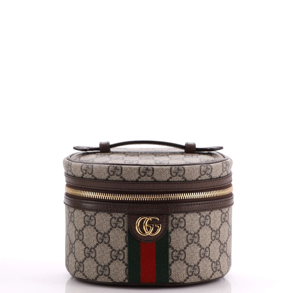 Ophidia Top Handle Cosmetic Case GG Coated Canvas Mini