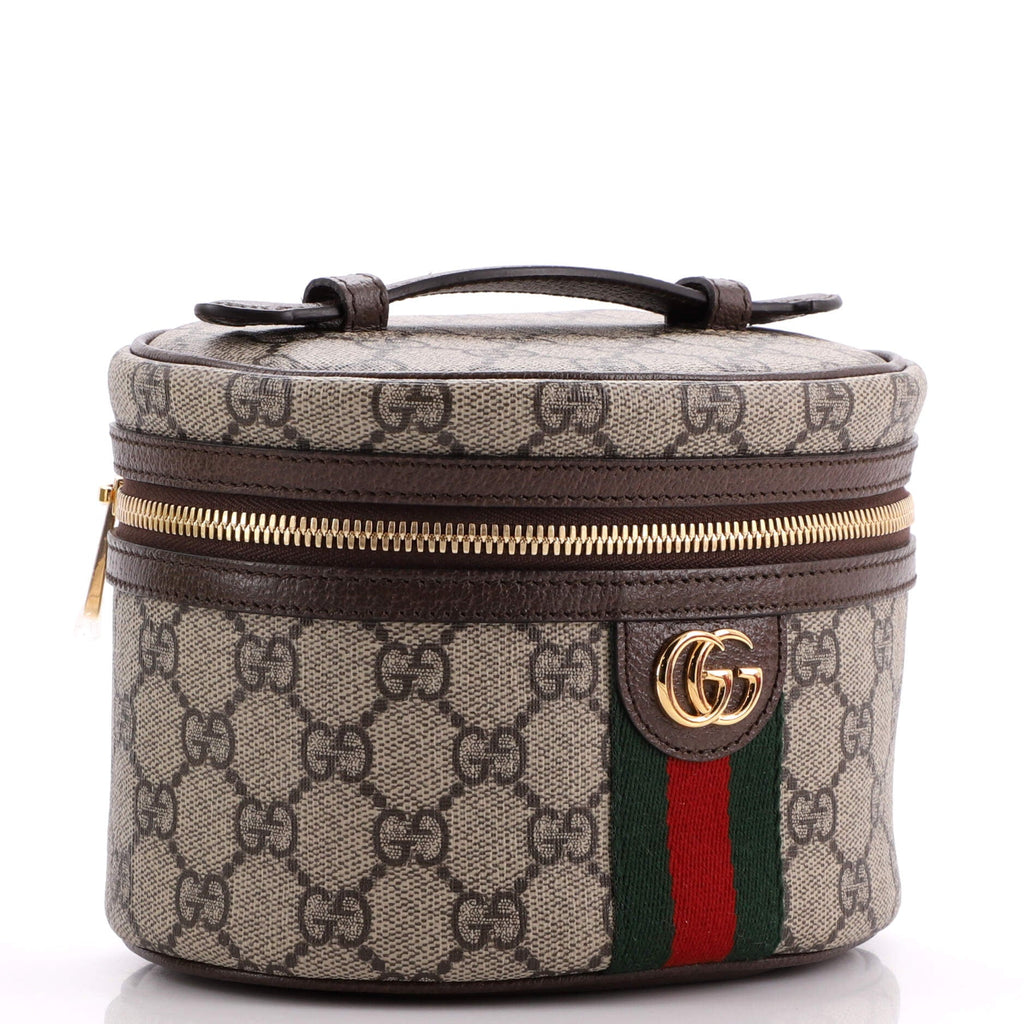 Ophidia Top Handle Cosmetic Case GG Coated Canvas Mini