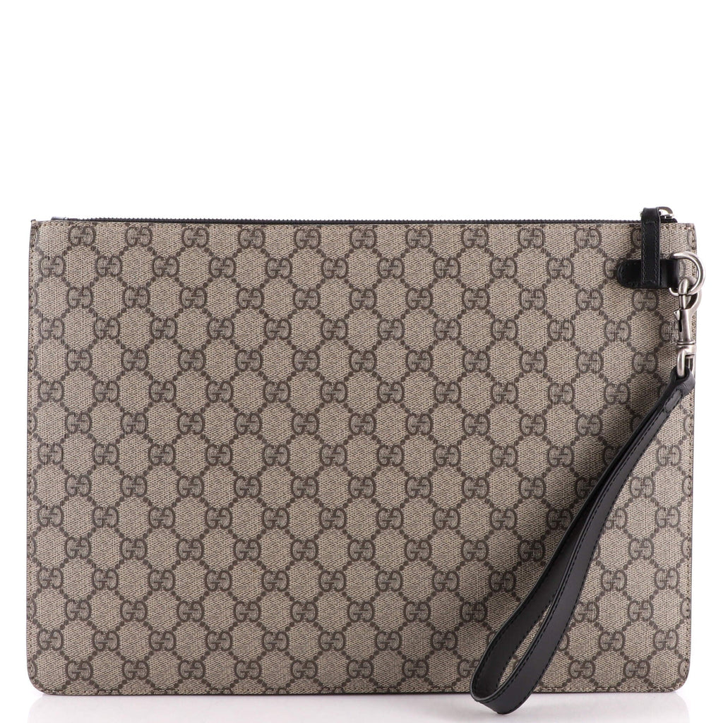 Web Wristlet Clutch GG Coated Canvas