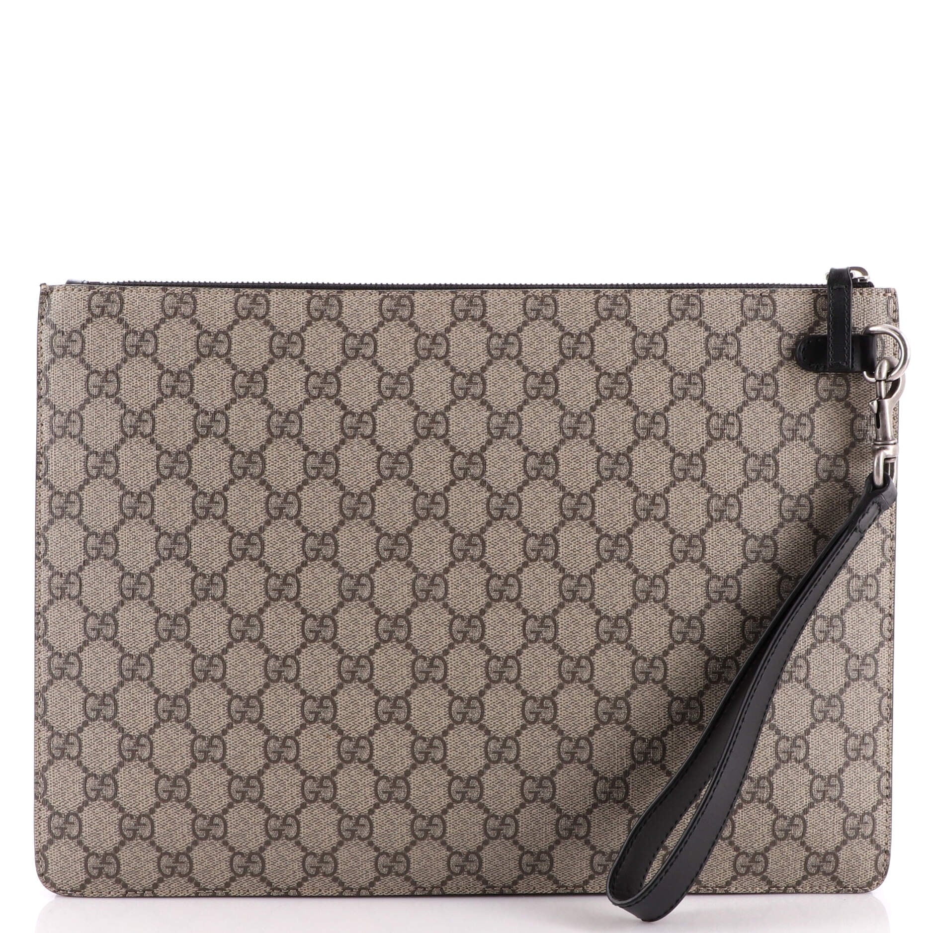 Web Wristlet Clutch GG Coated Canvas