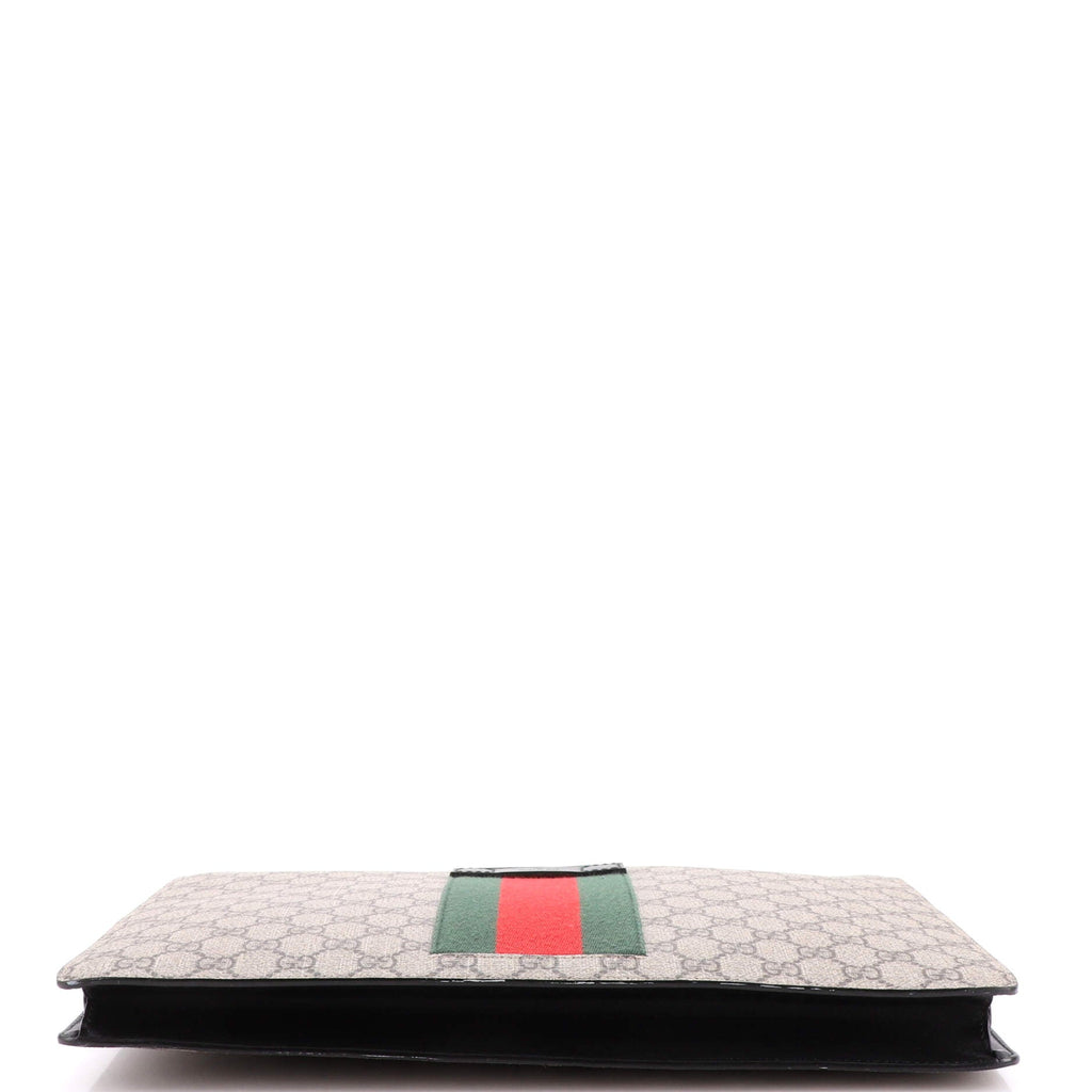 Web Wristlet Clutch GG Coated Canvas