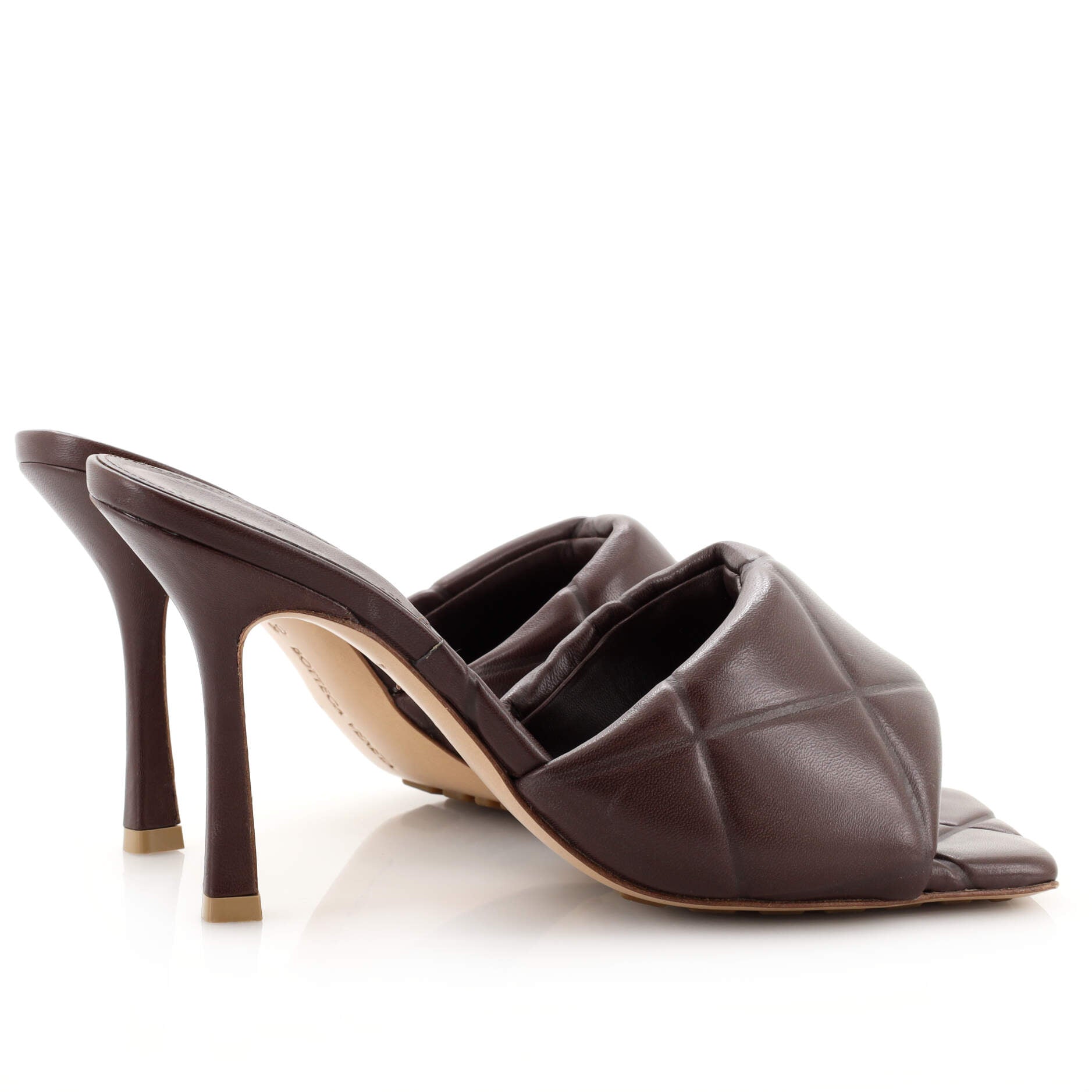 Women's Lido Heeled Sandals Quilted Embossed Leather