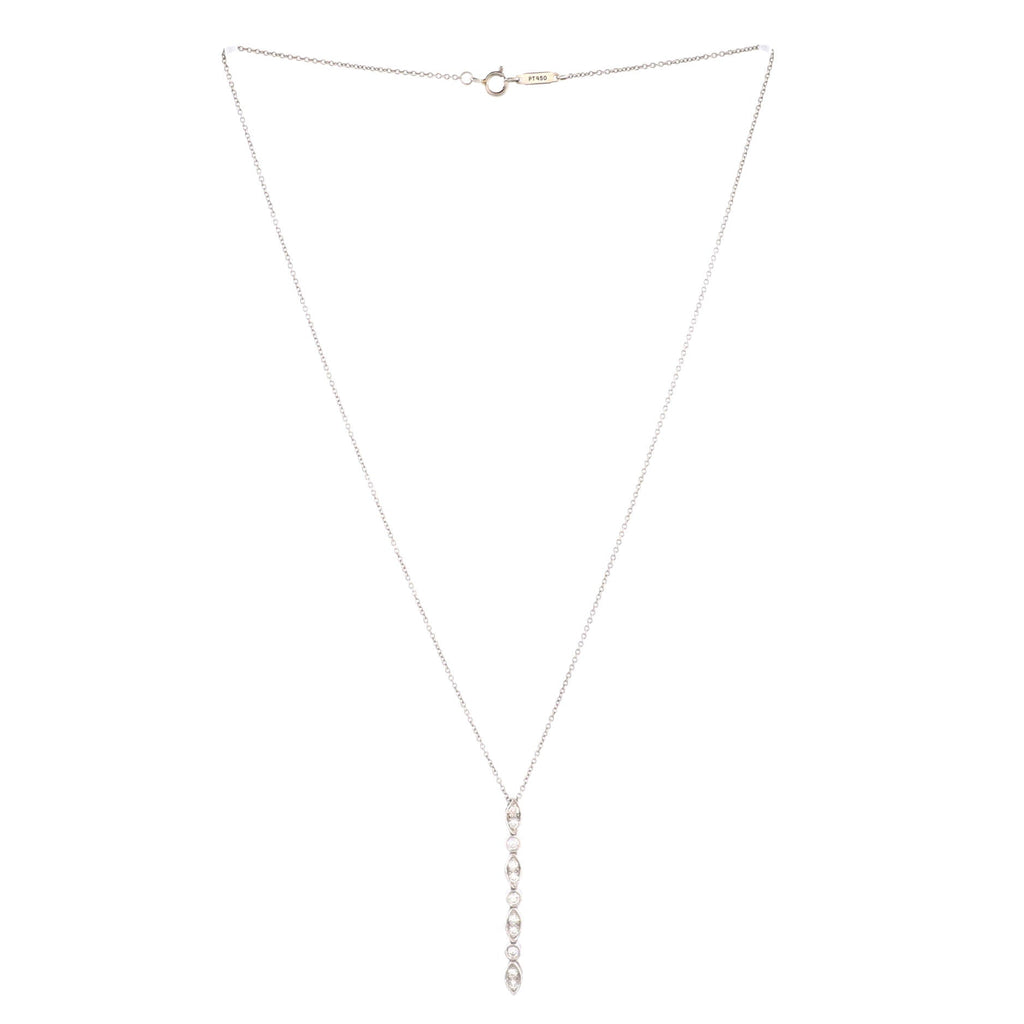 Jazz Swing Pendant Necklace Platinum with Diamonds