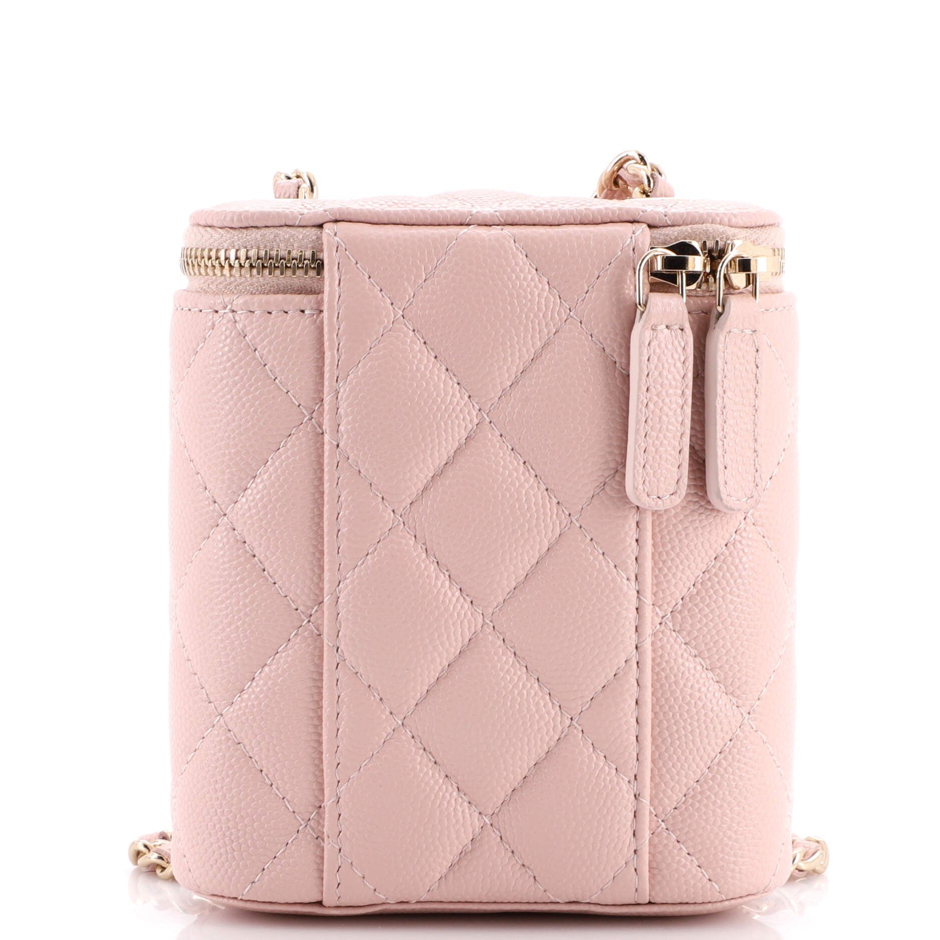 Classic Vanity Case with Chain Quilted Caviar Mini