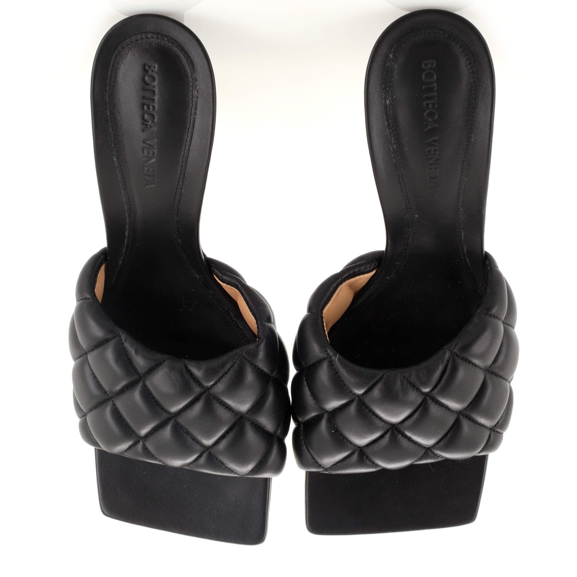 Women's The Padded Heeled Sandals Quilted Leather