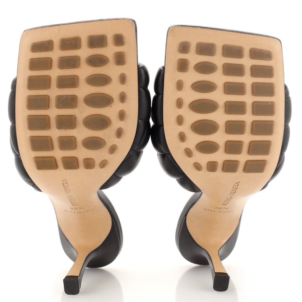 Women's The Padded Heeled Sandals Quilted Leather