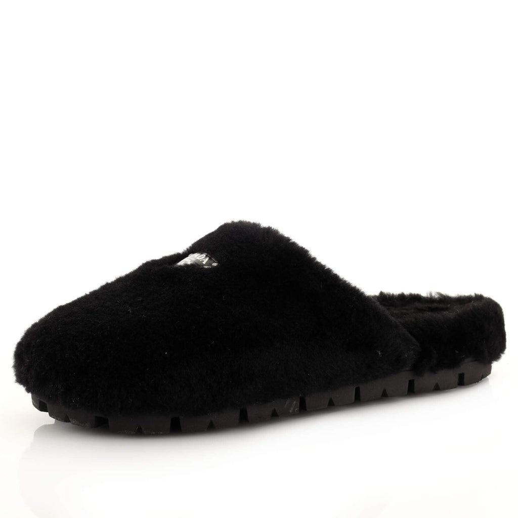 Women's Triangle Logo Mules Fur