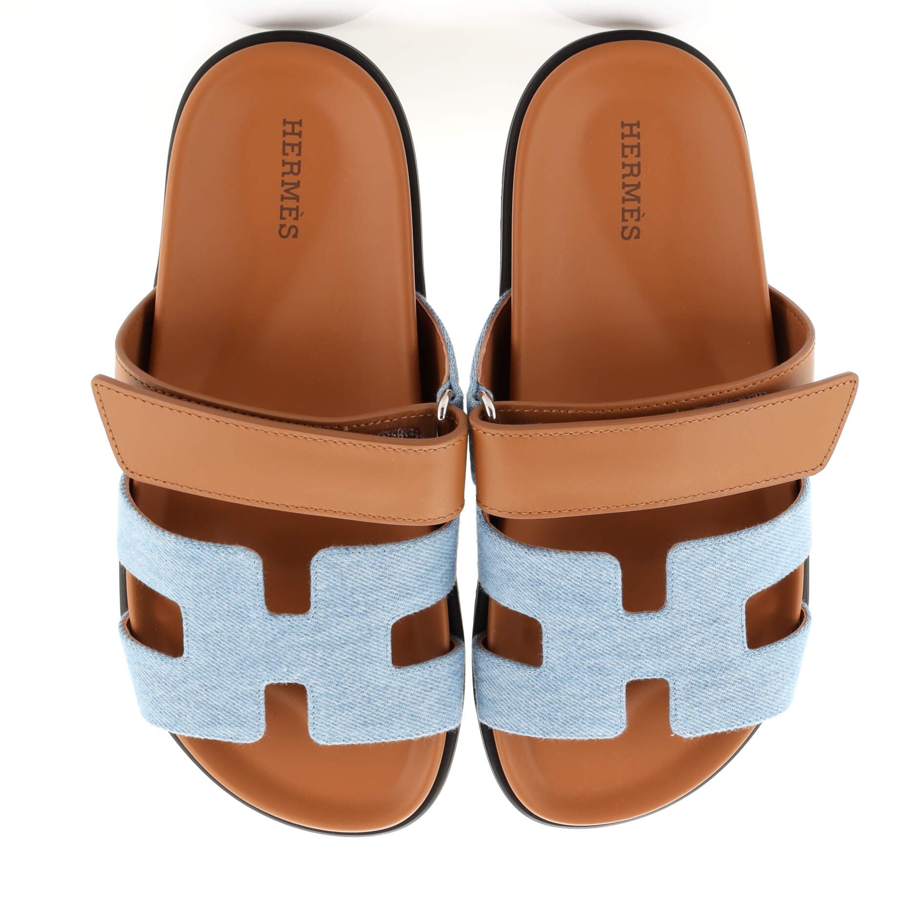 Women's Chypre Sandals Leather and Denim
