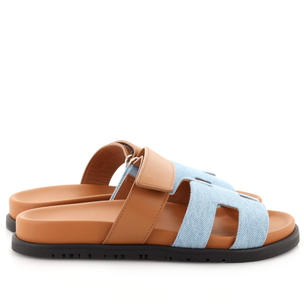 Women's Chypre Sandals Leather and Denim