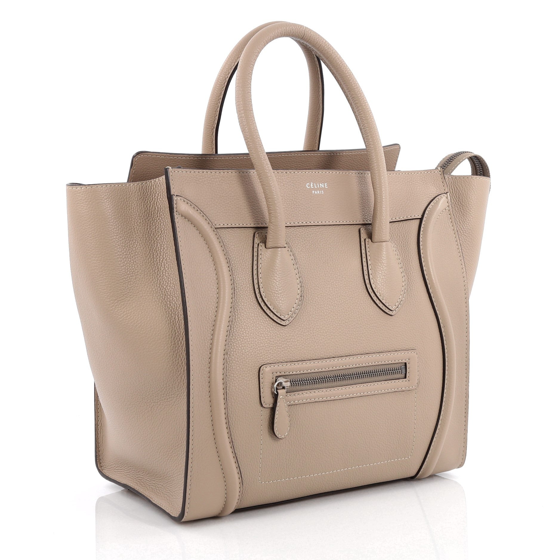 Luggage Handbag Grainy Leather Mini