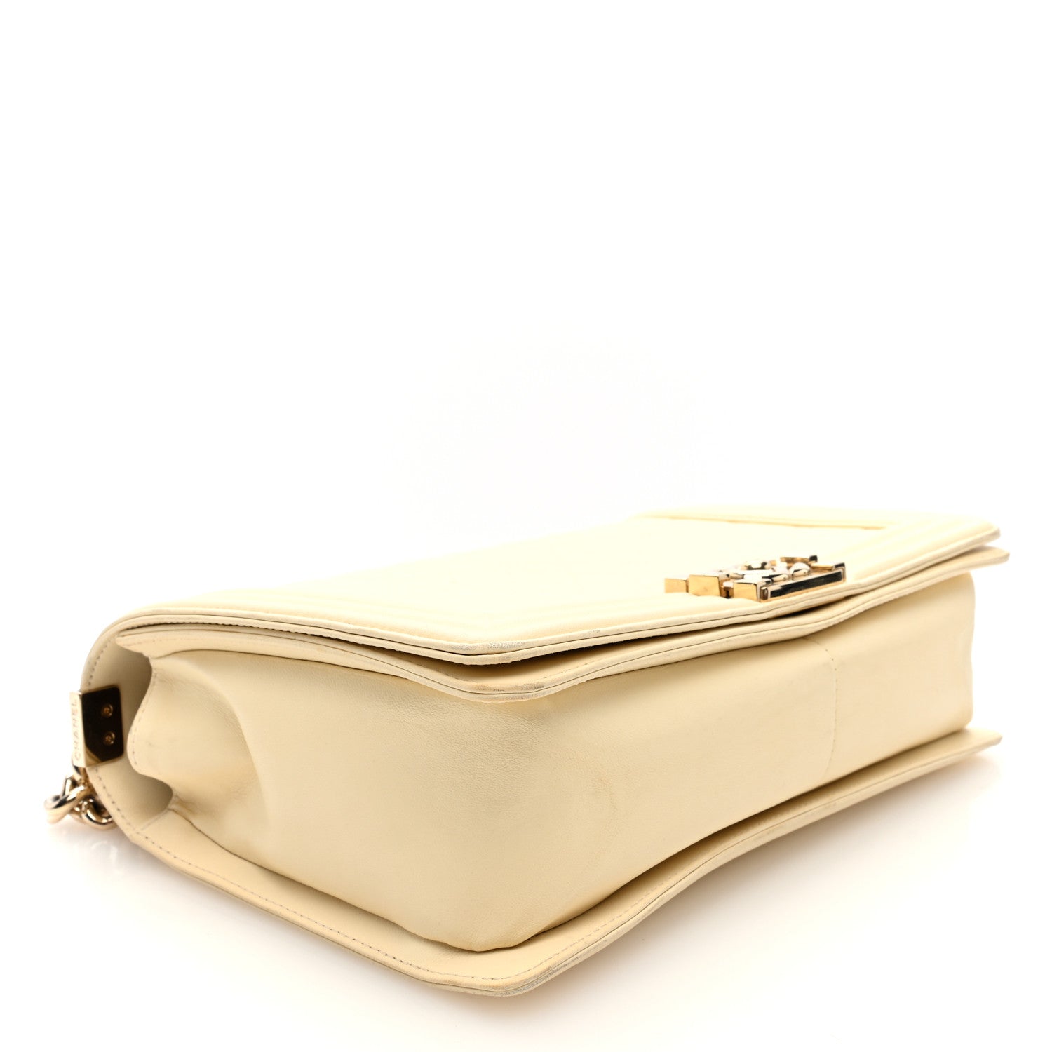 Caviar Quilted New Medium Boy Flap Light Beige