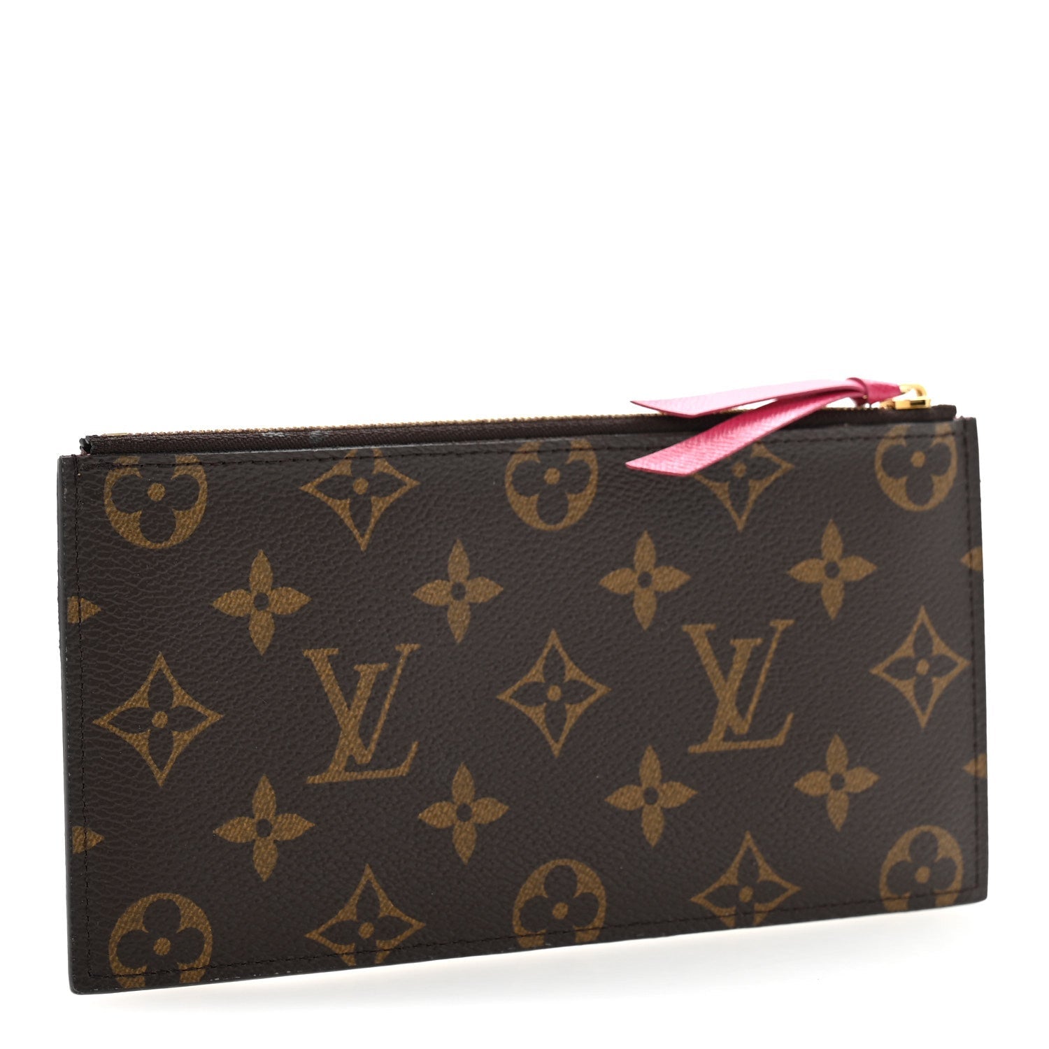 Monogram Felicie Chain Wallet Zippered Insert Fuchsia