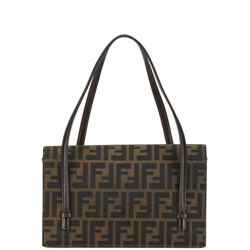 Fendi Zucca Canvas Leather Handbag