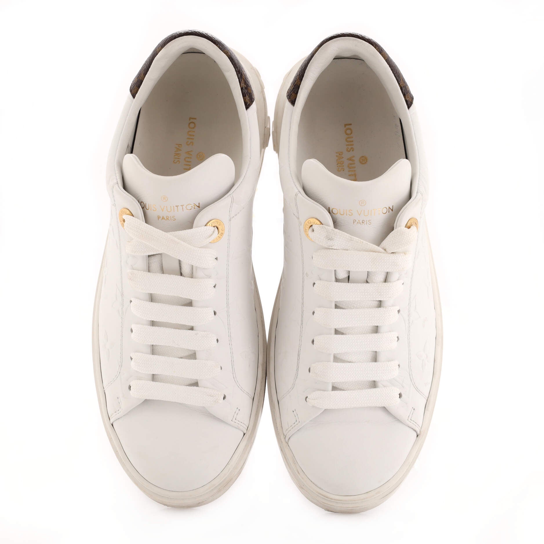 Women's Time Out Sneakers Monogram Embossed Leather