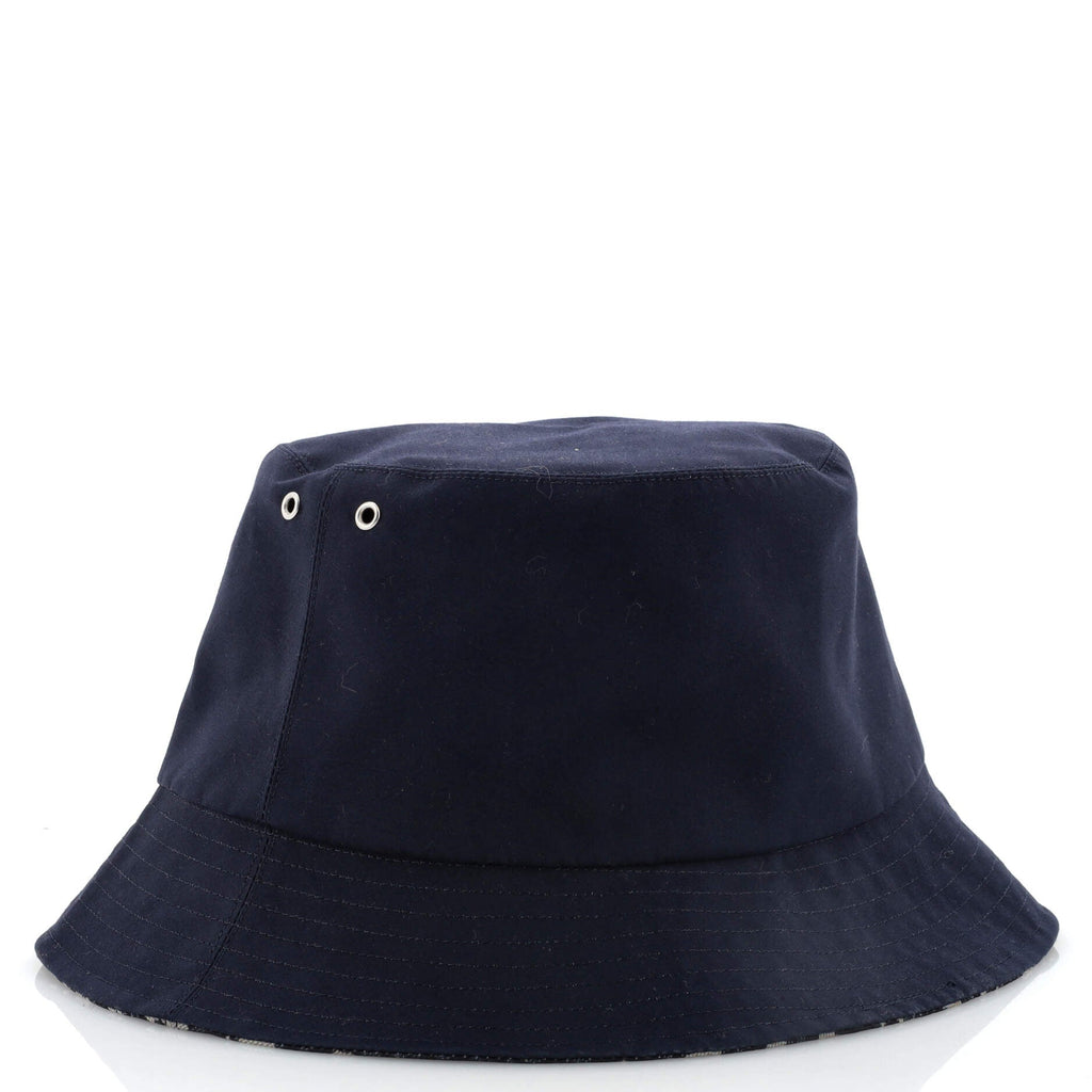 Teddy D Reversible Bucket Hat Cotton and Oblique Canvas