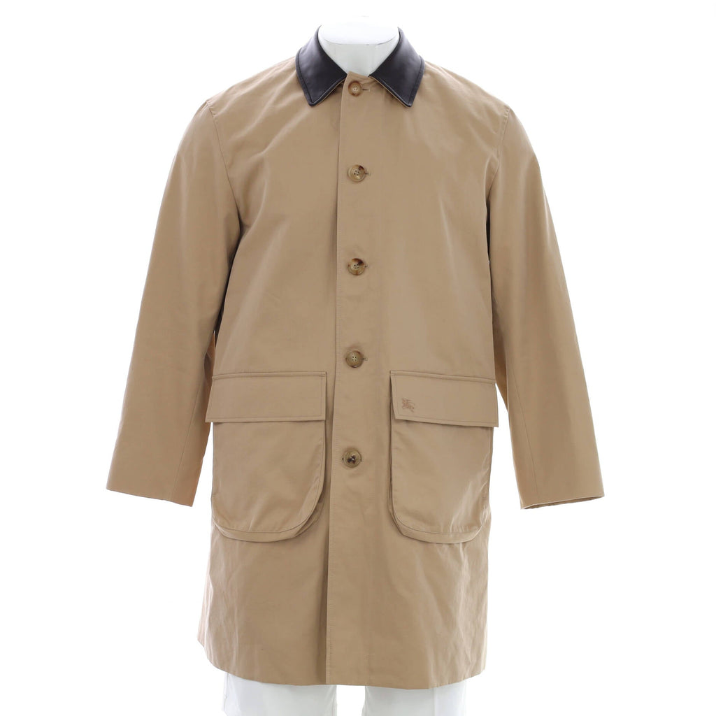 x Supreme Men's Collared Trench Coat Embroidered Cotton with Leather