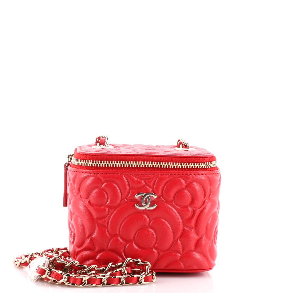 Classic Vanity Case with Chain Quilted Caviar Mini