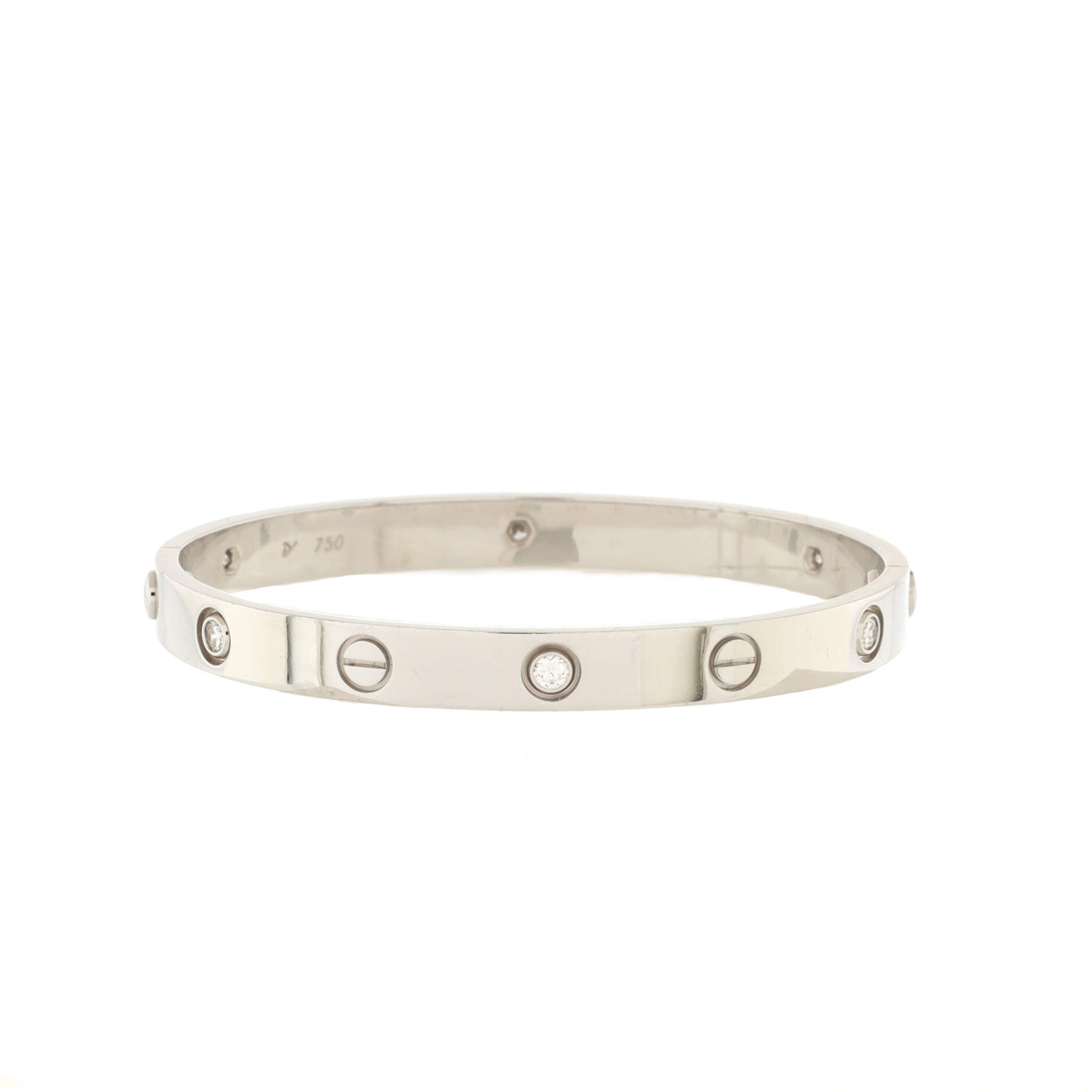 Love 6 Diamond Bracelet 18K White Gold and Diamonds
