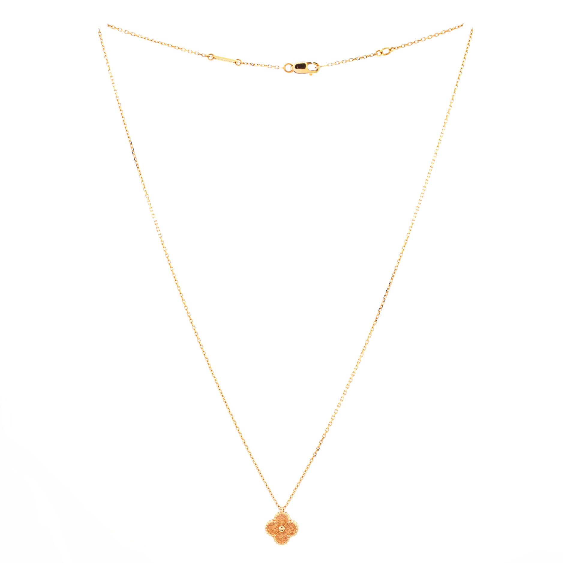 Sweet Alhambra Pendant Necklace 18K Yellow Gold