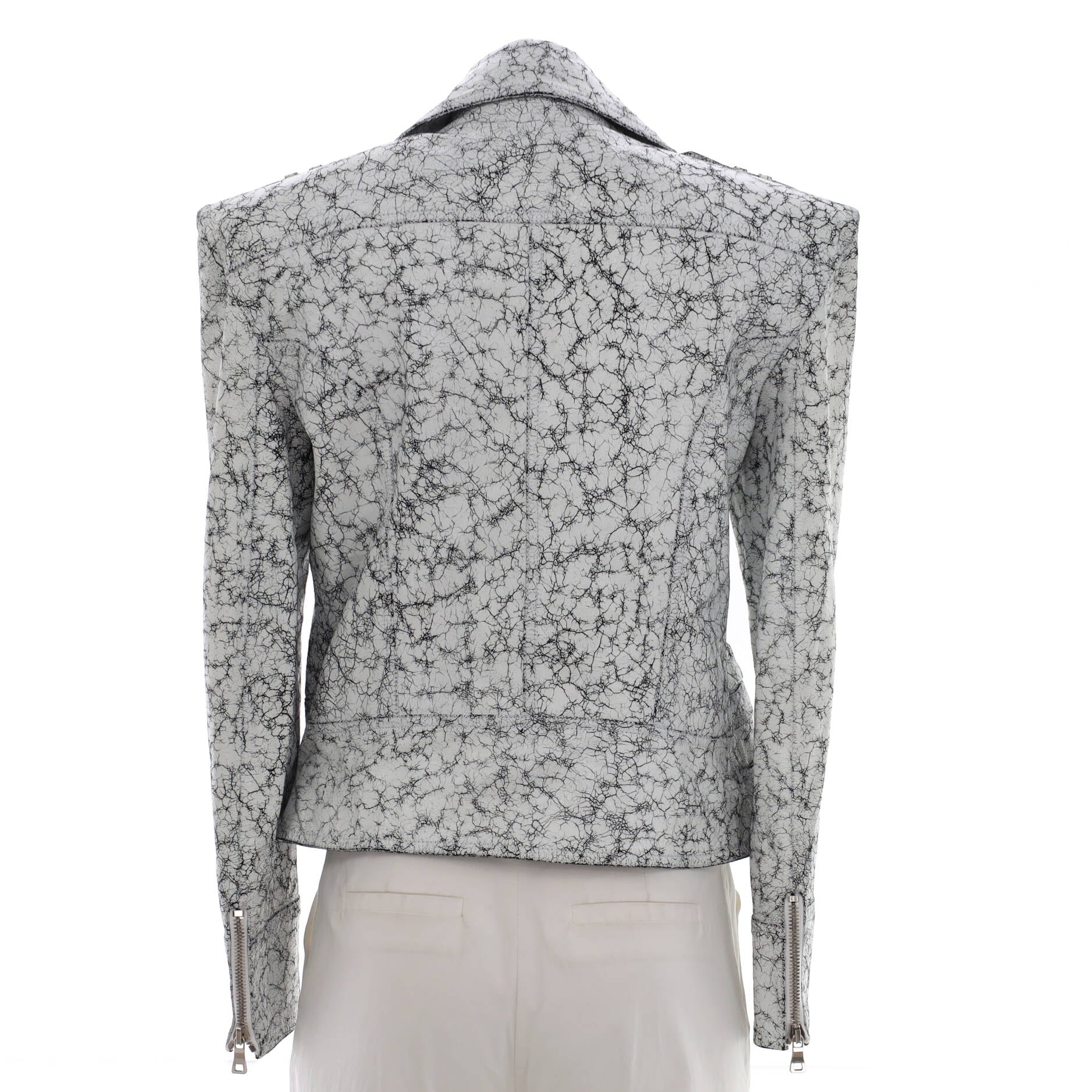 Women's Biker Jacket Cracked Leather