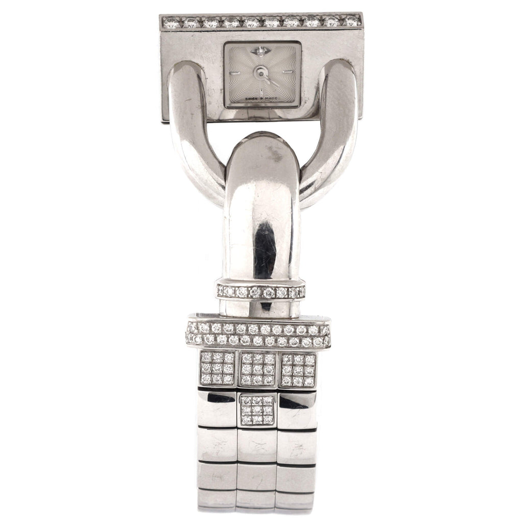 Cadenas Quartz Watch White Gold with Diamond Bezel and Bracelet 24