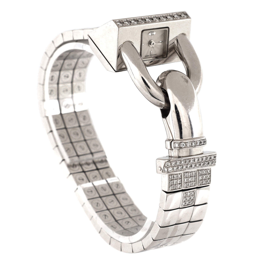 Cadenas Quartz Watch White Gold with Diamond Bezel and Bracelet 24