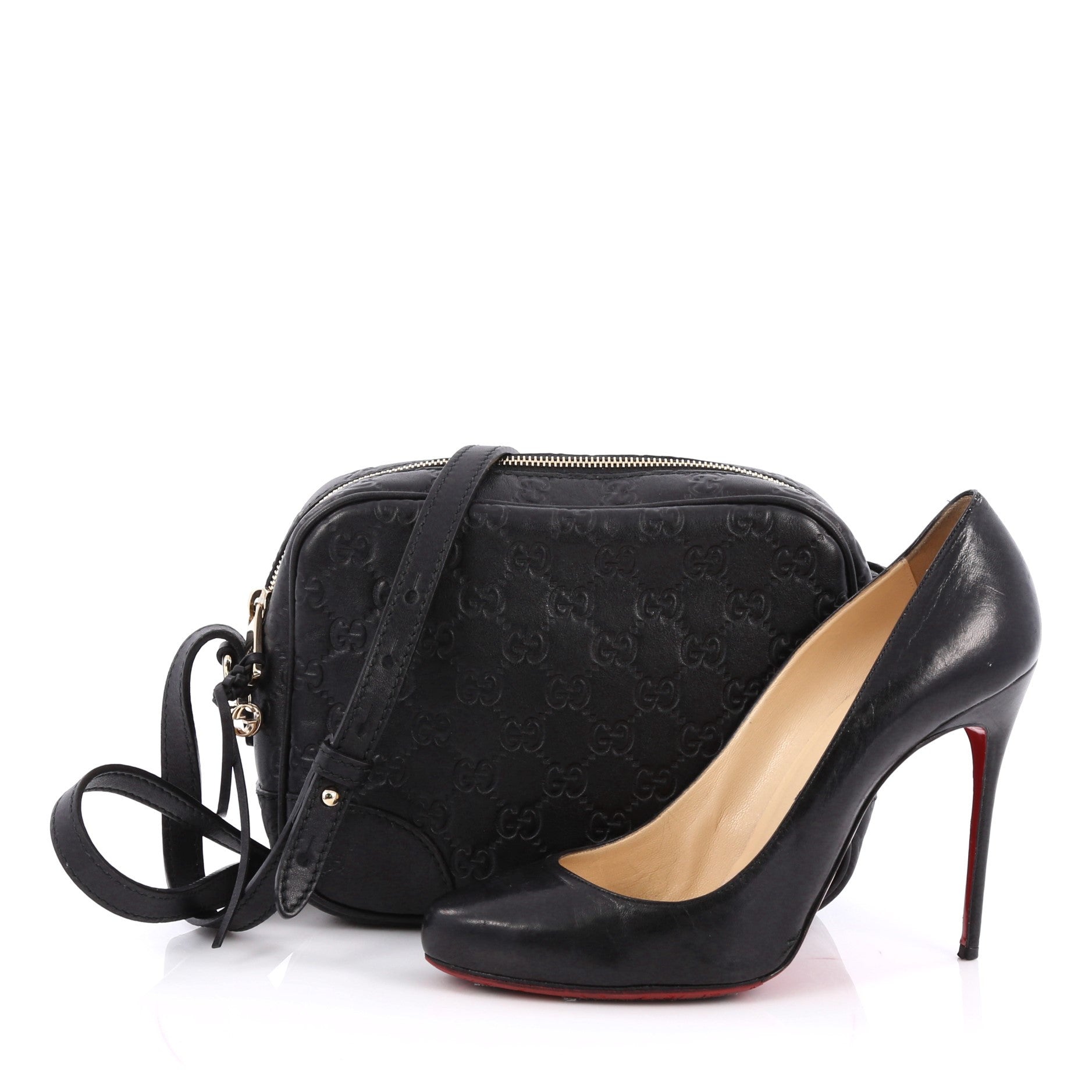 Gucci Bree Disco Crossbody Bag Guccissima Leather Mini