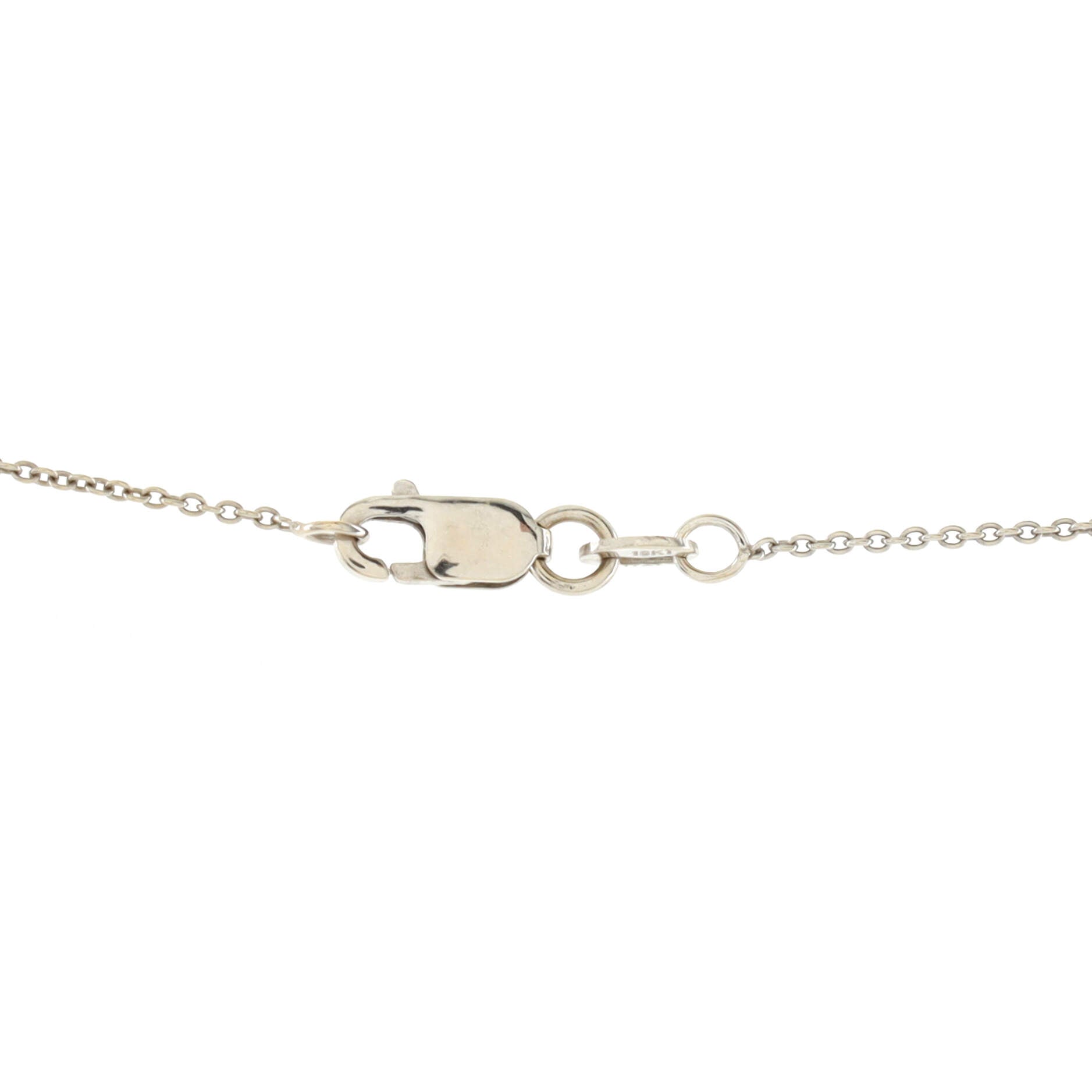 Tiny Treasures Circle Pendant Necklace 18K White Gold with Diamonds