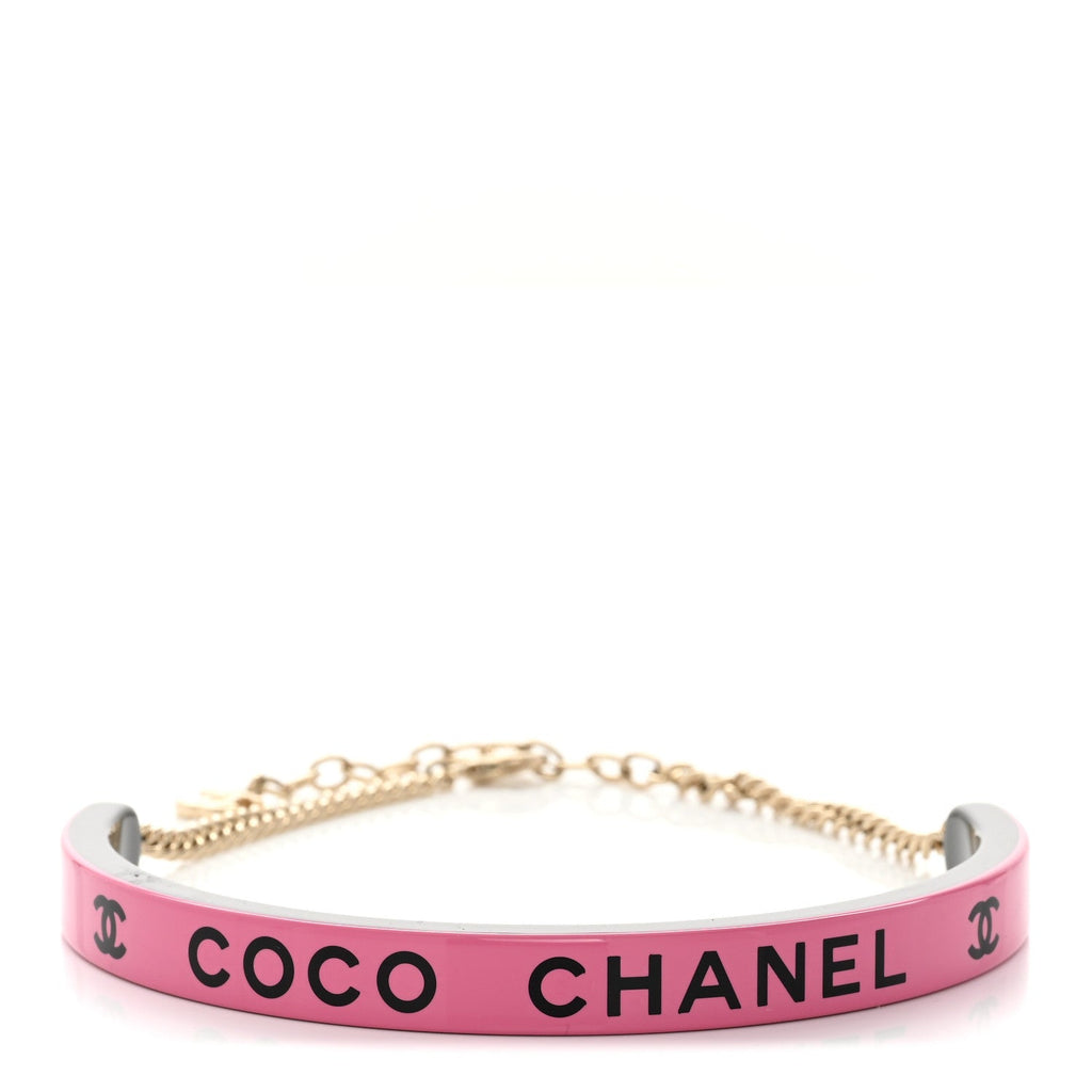 Resin Logo Choker Pink Black