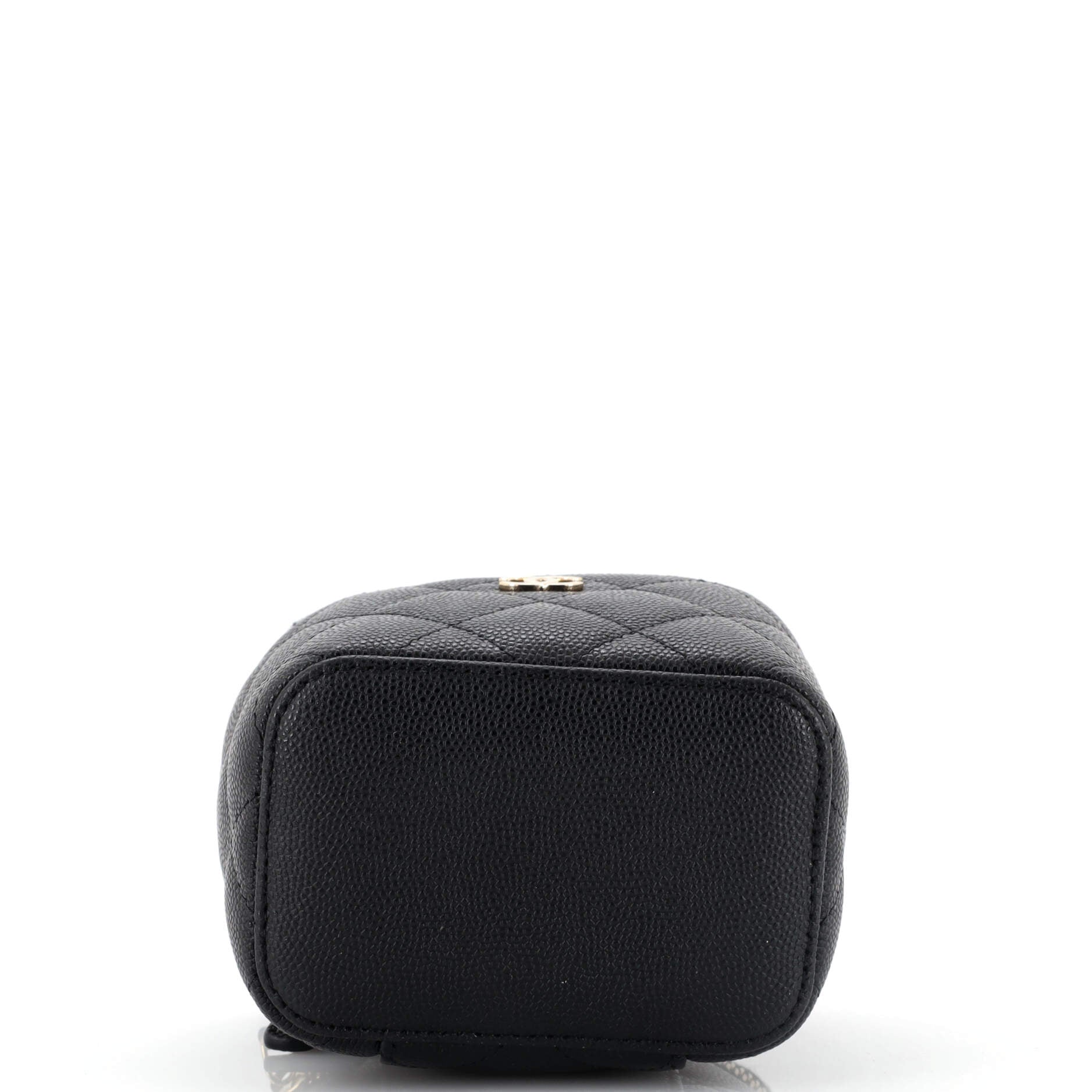 Classic Vanity Case with Chain Quilted Caviar Mini